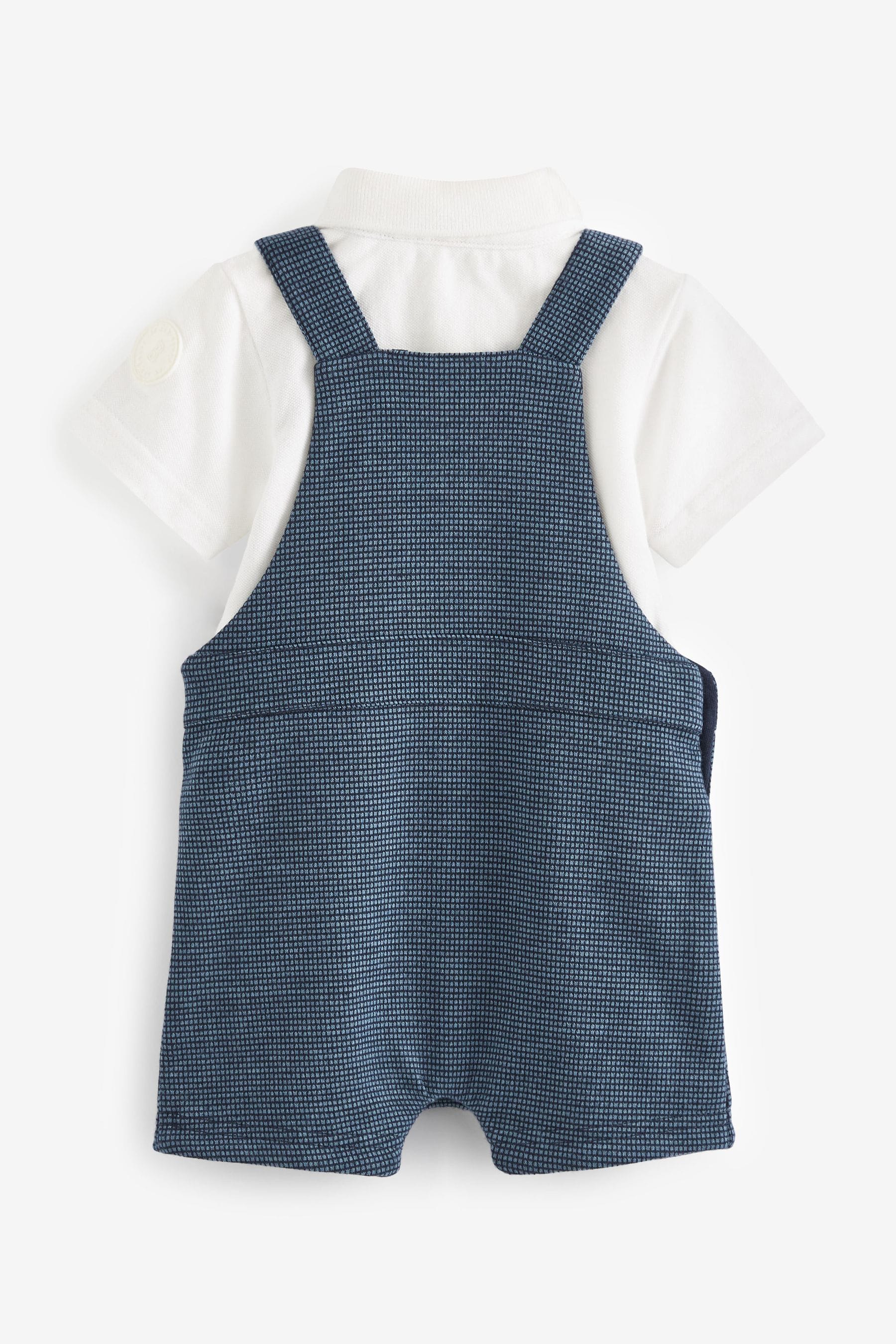 Navy Blue Baker by Ted Baker Blue Polo and Dungaree Set