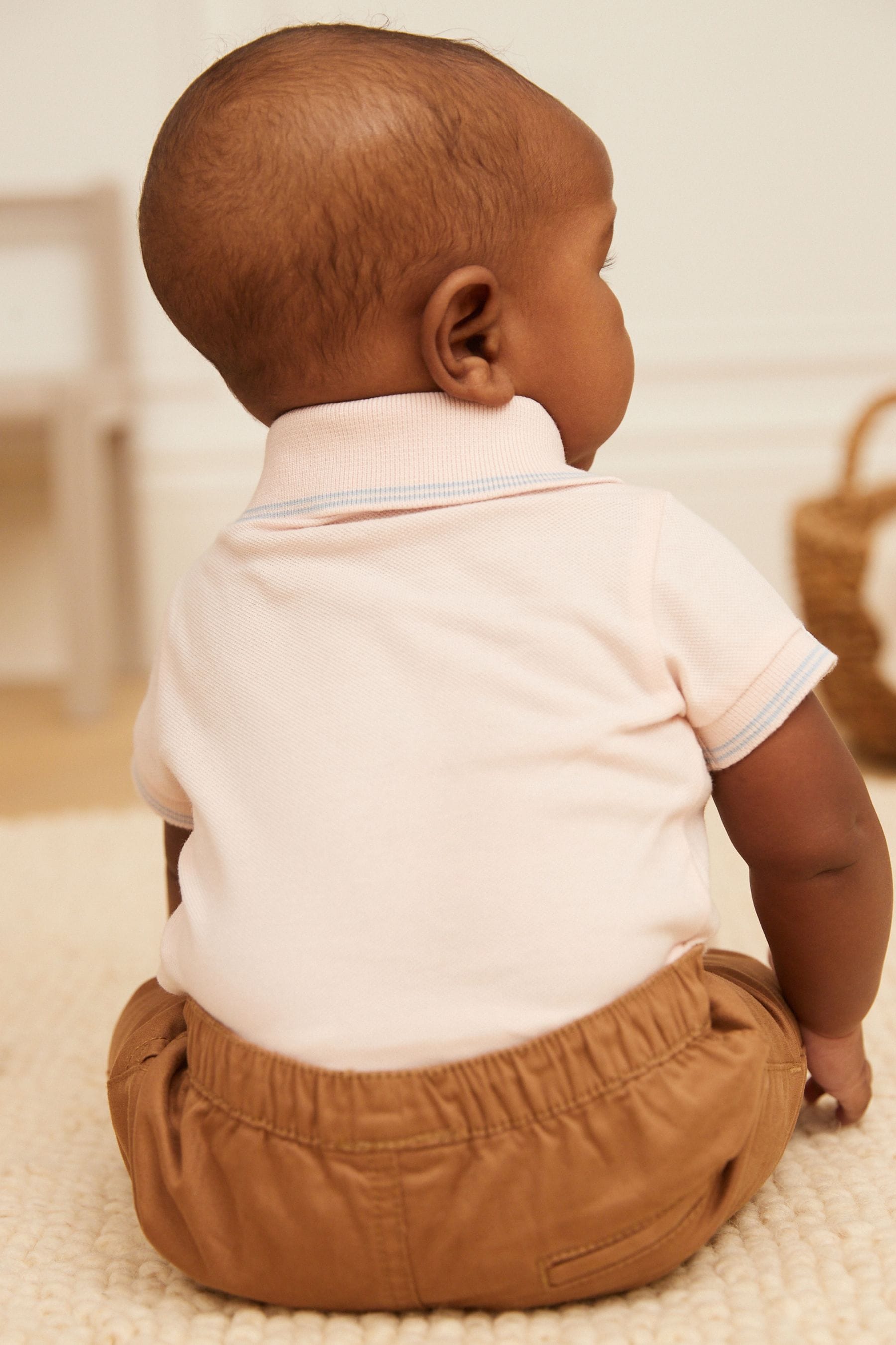 Pink Baby Polo Shirt Bodysuit