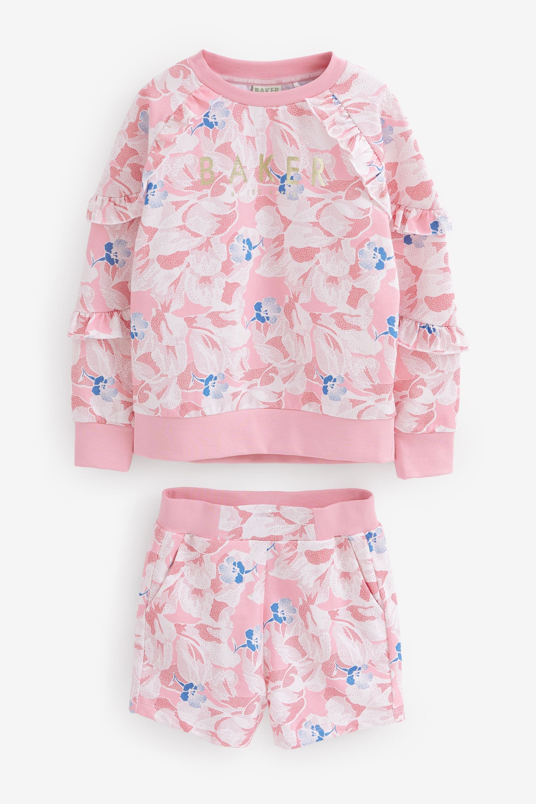 Pink Baker by Ted Baker Pink Sweater And Shorts Set