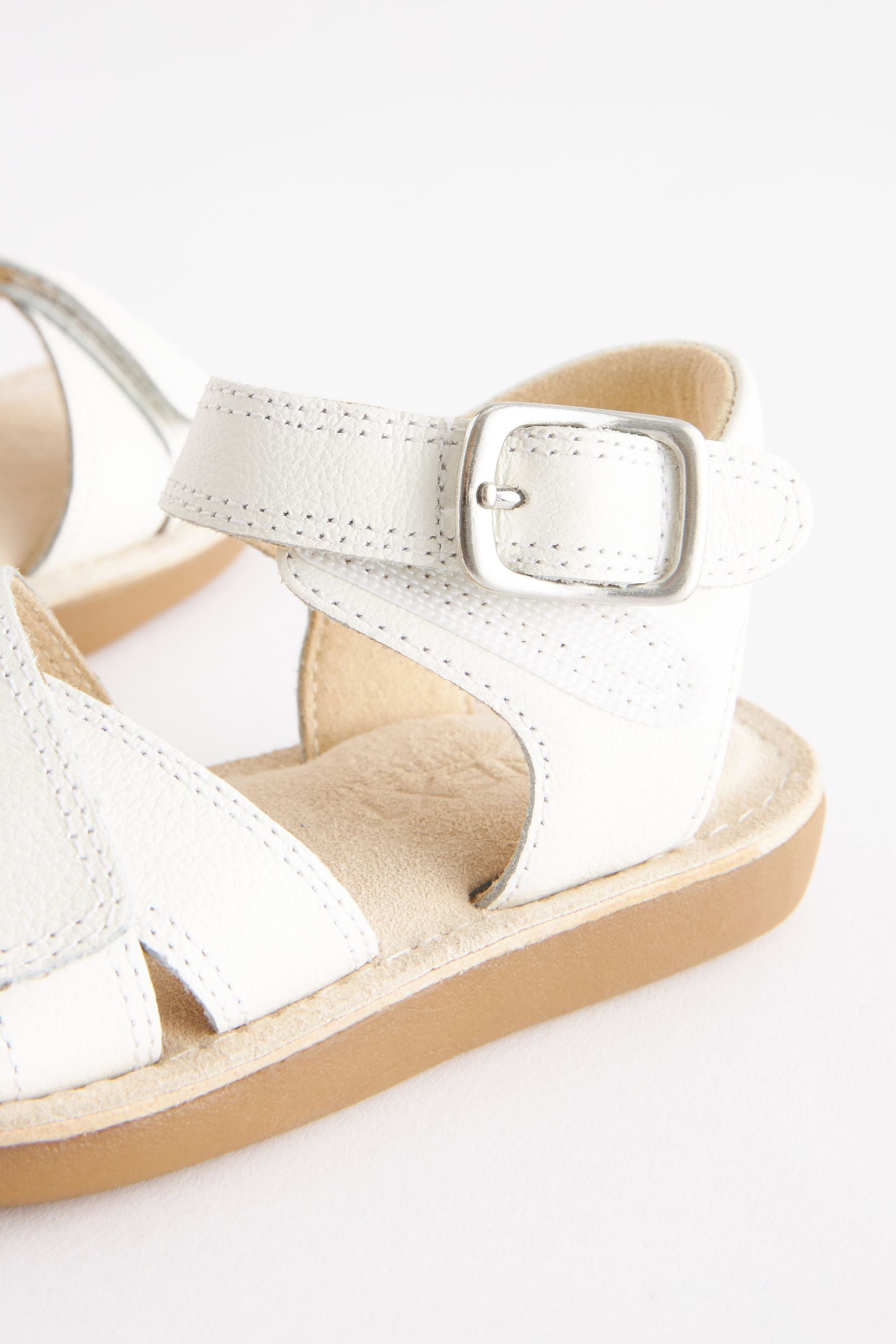 White Leather Sandals