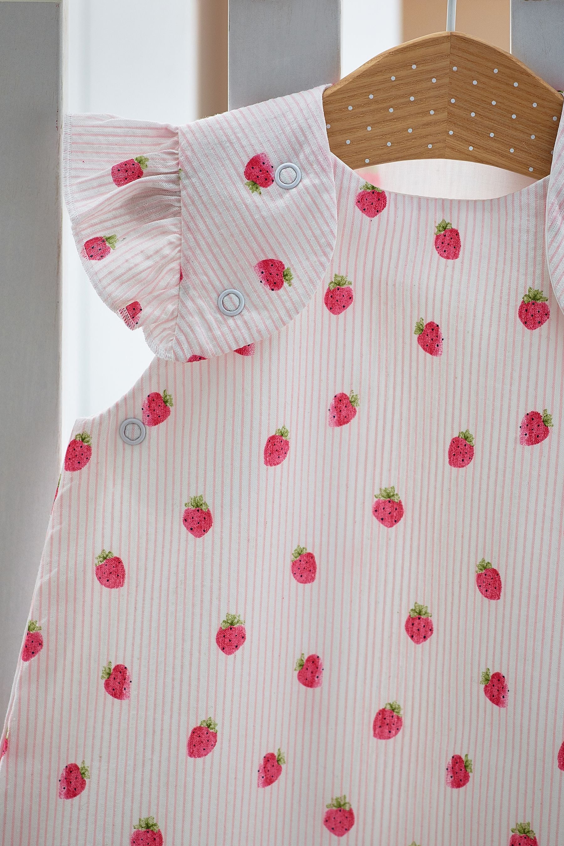 Pink Strawberry Baby 100% Cotton 1 Tog Sleep Bag