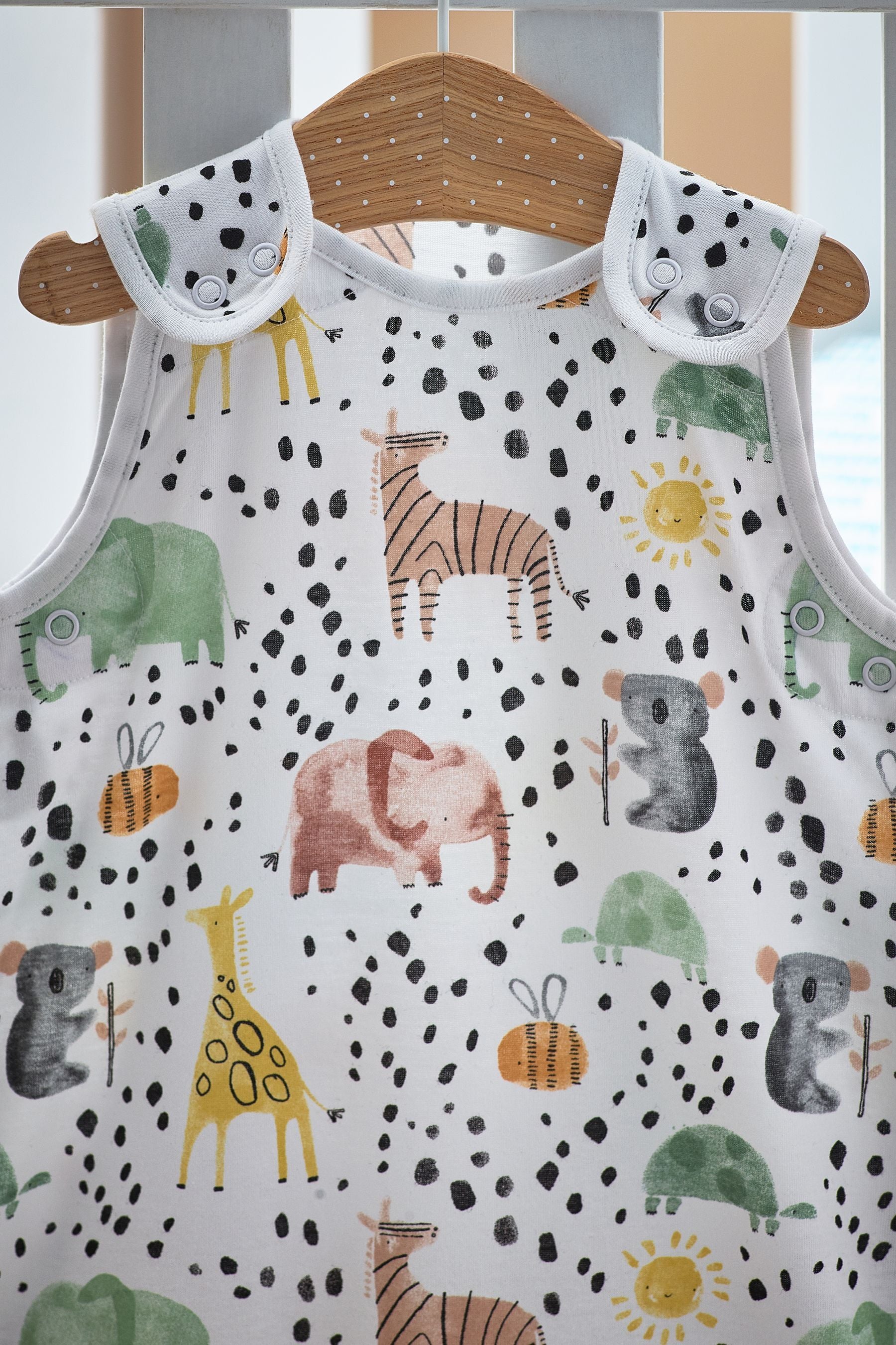 Monochrome Jungle Baby 100% Cotton 0.5 Tog Sleep Bag