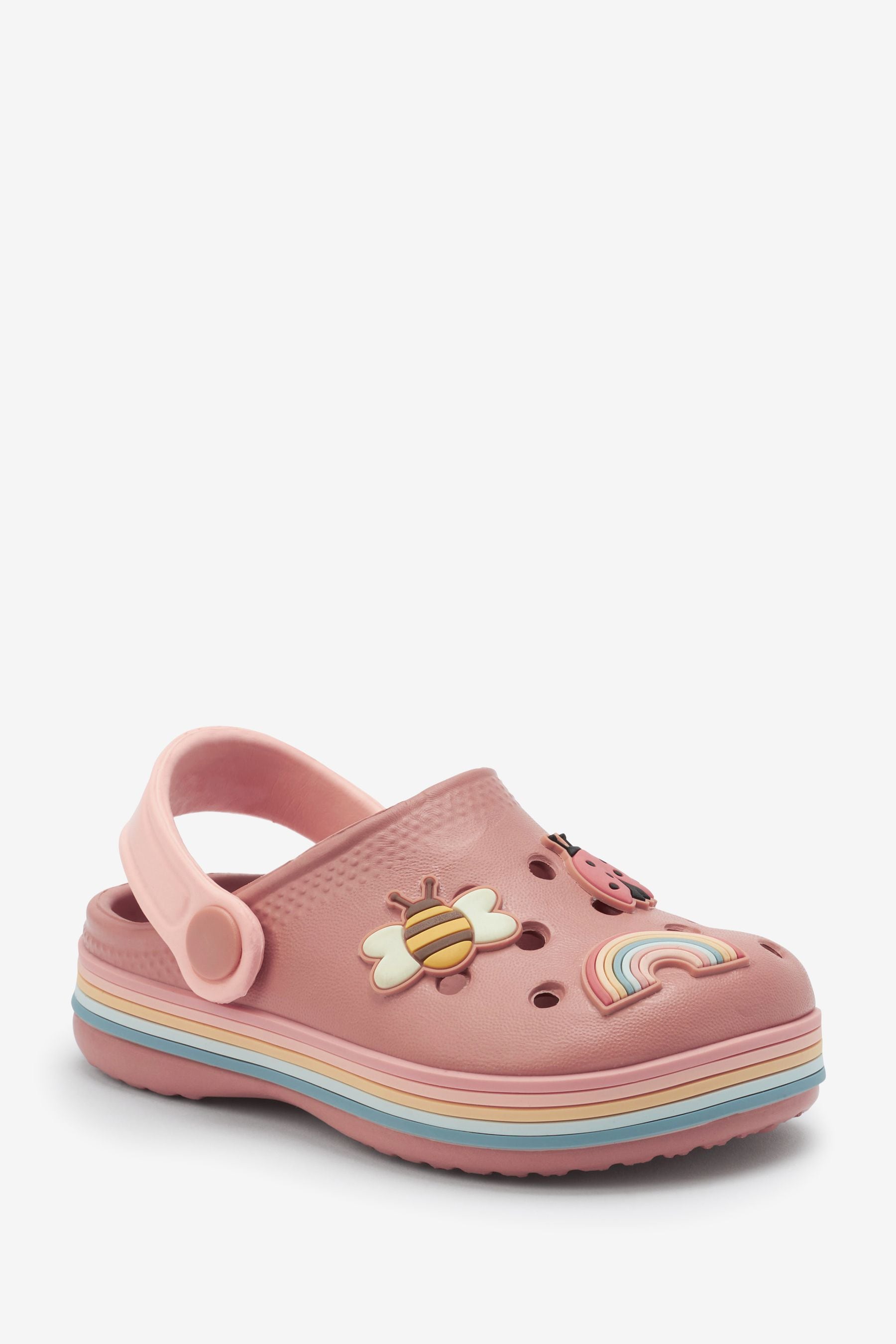 Pink Character Clogs With Ankle Strap