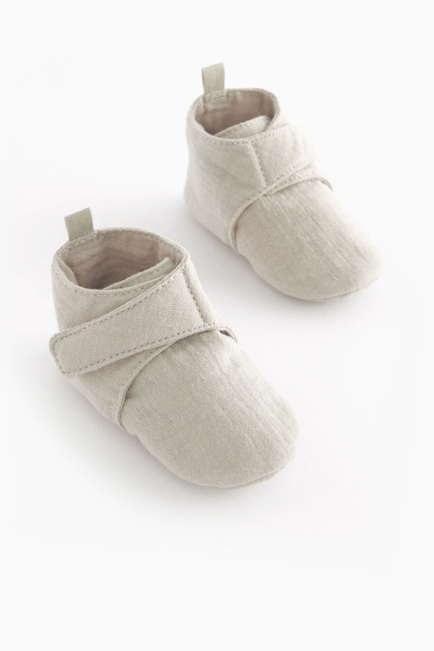 Natural Muslin Wrap Baby Boots (0-24mths)