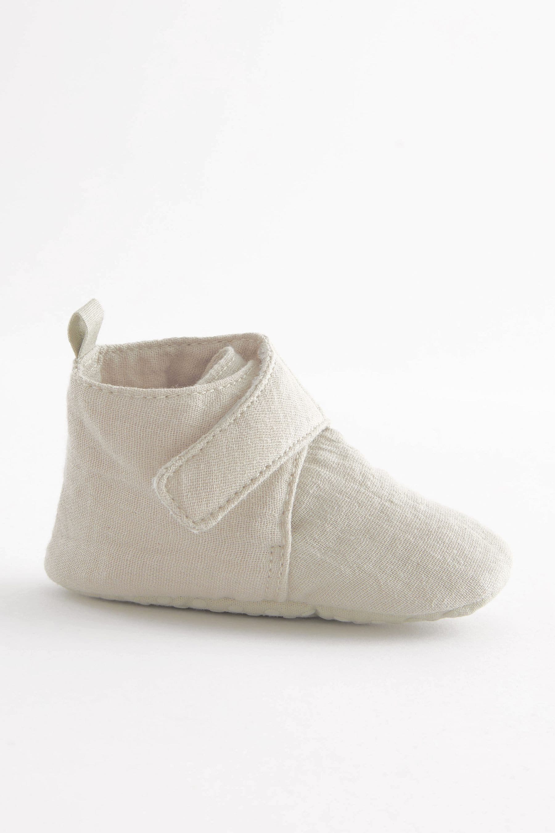 Natural Muslin Wrap Baby Boots (0-24mths)