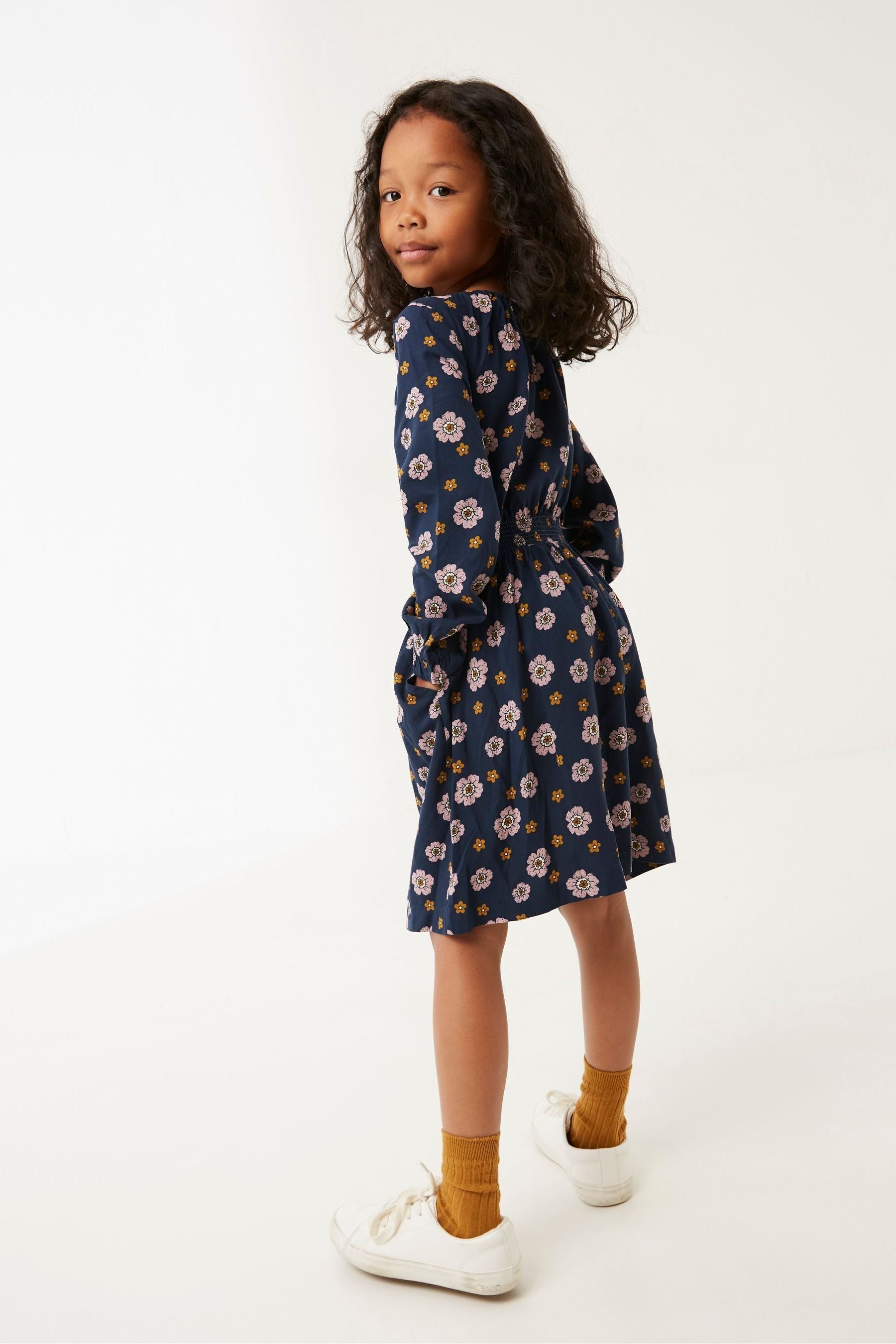 FatFace Blue Amelia Mixed Floral Dress