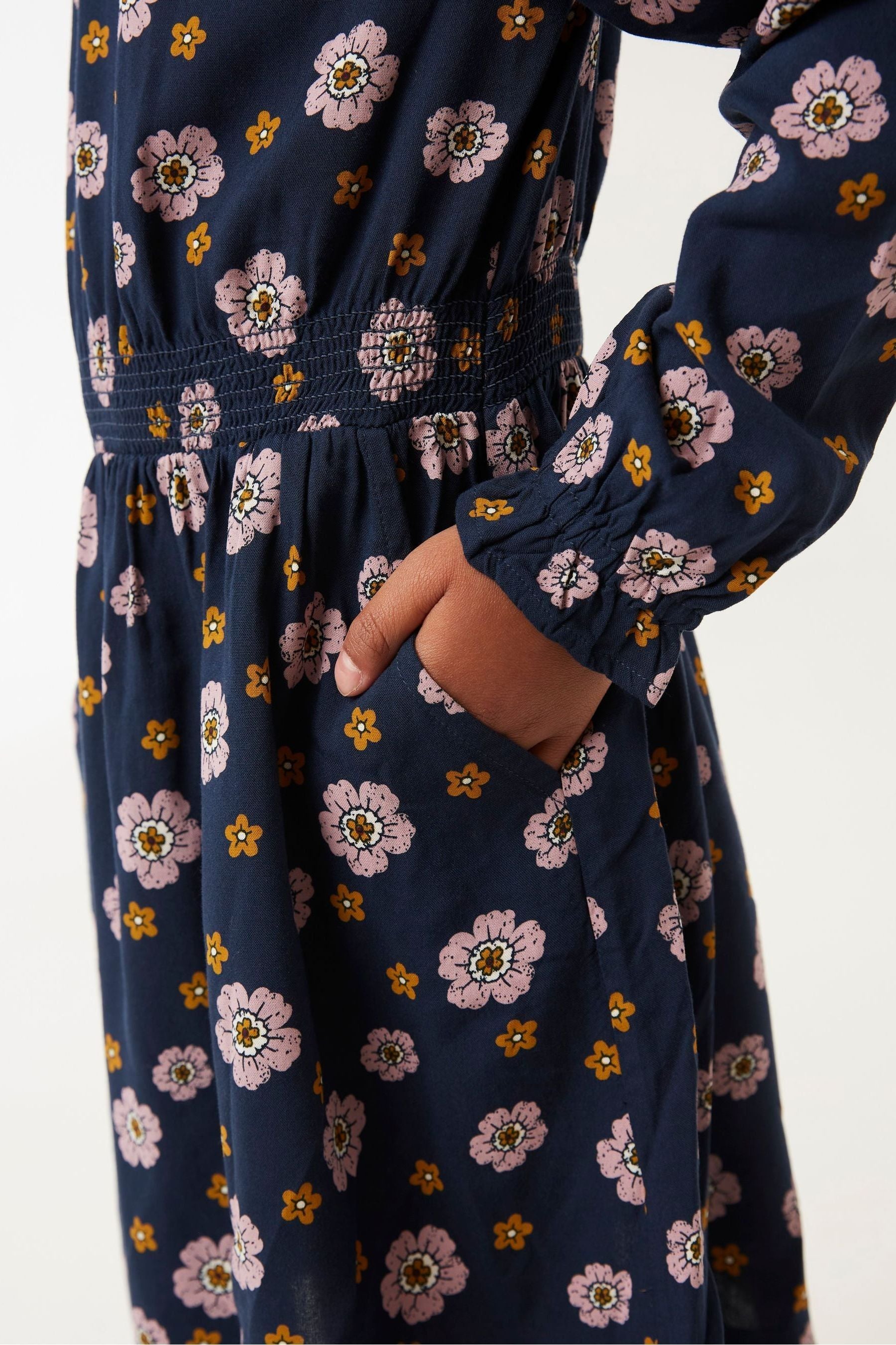 FatFace Blue Amelia Mixed Floral Dress