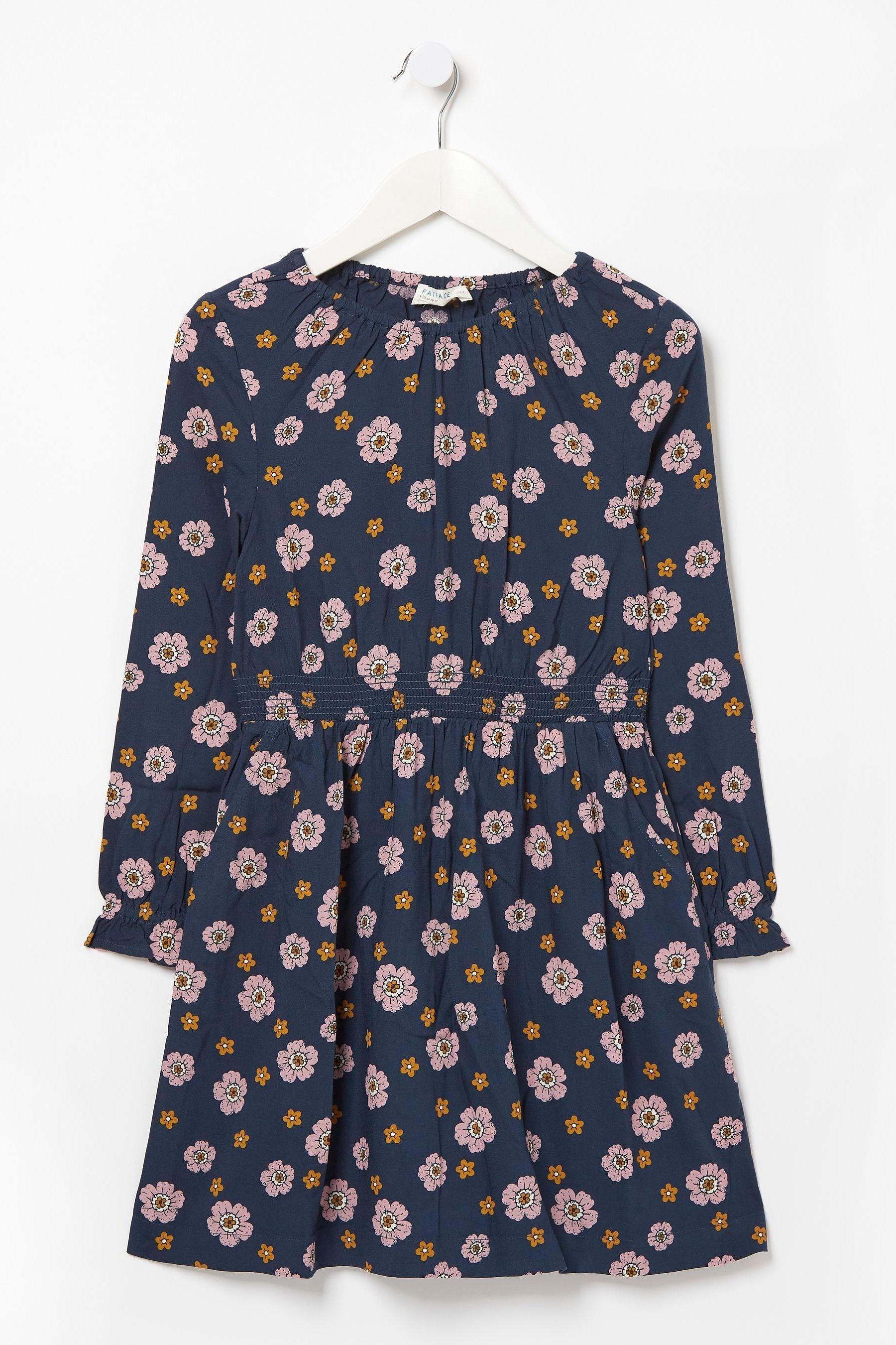 FatFace Blue Amelia Mixed Floral Dress