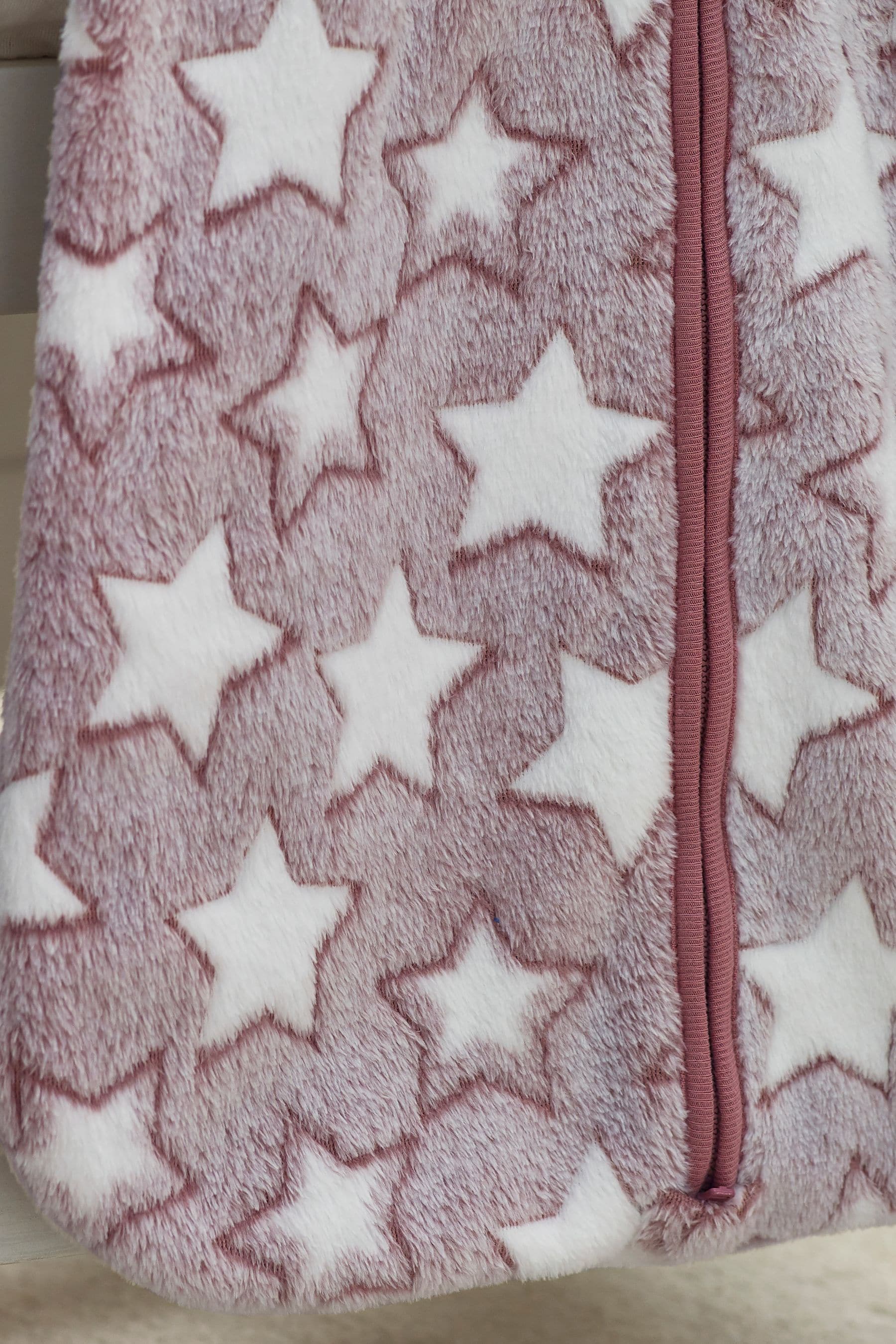 Pink Stars 2.5 Tog Fleece Supersoft Baby Sleep Bag