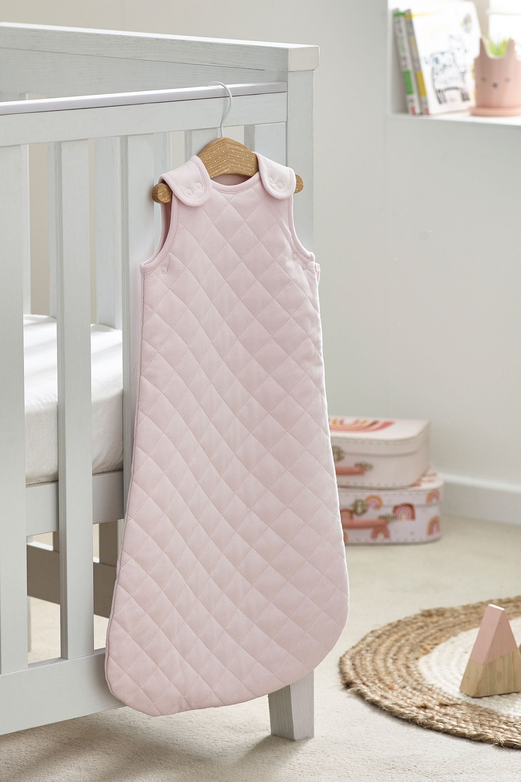 Pink Quilted Baby 2.5 Tog 100% Cotton Sleep Bag