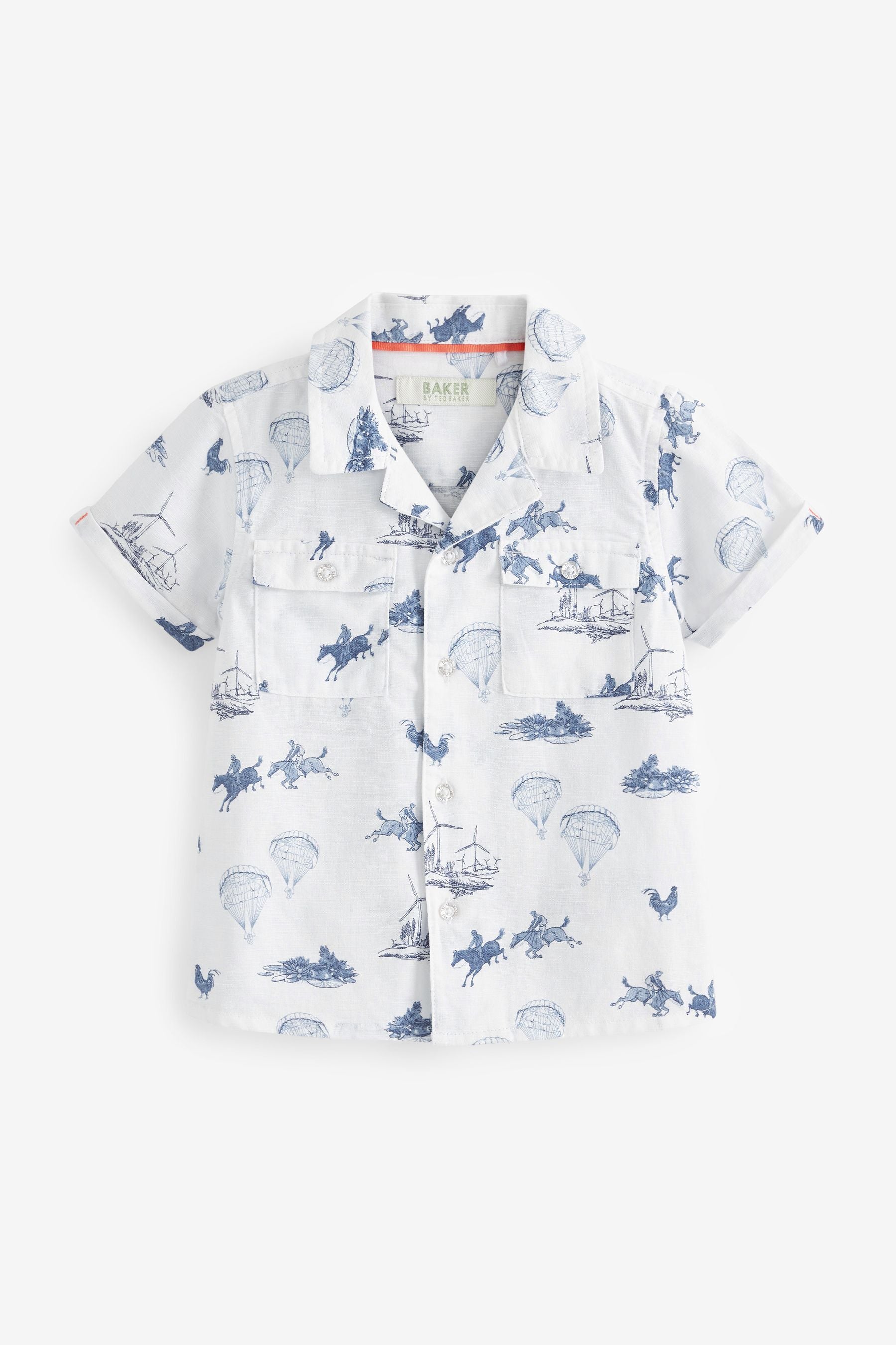 White Baker by Ted Baker White Printed Shirt