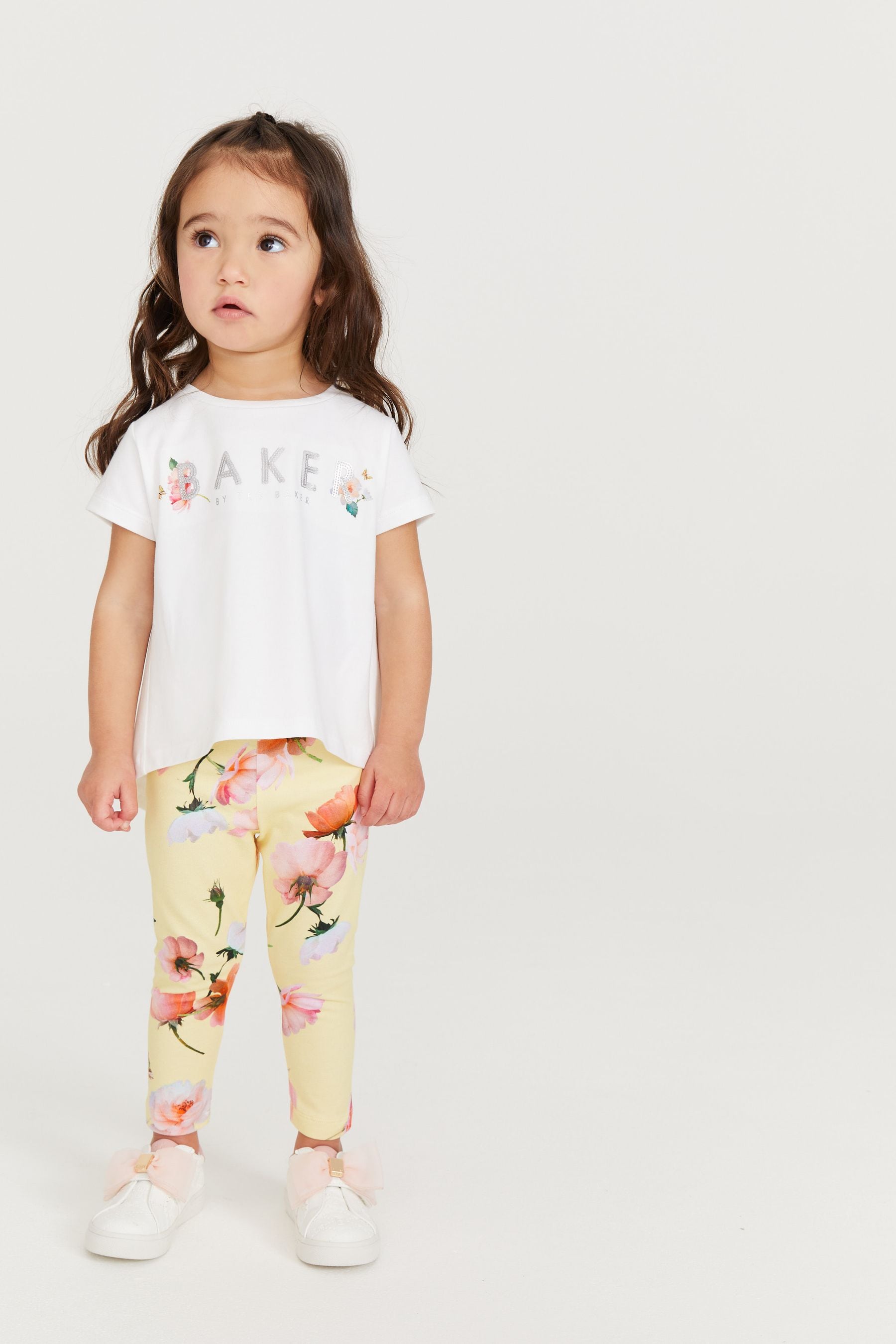 Yellow Baker by Ted Baker Yellow Floral Legging And T-Shirt Set