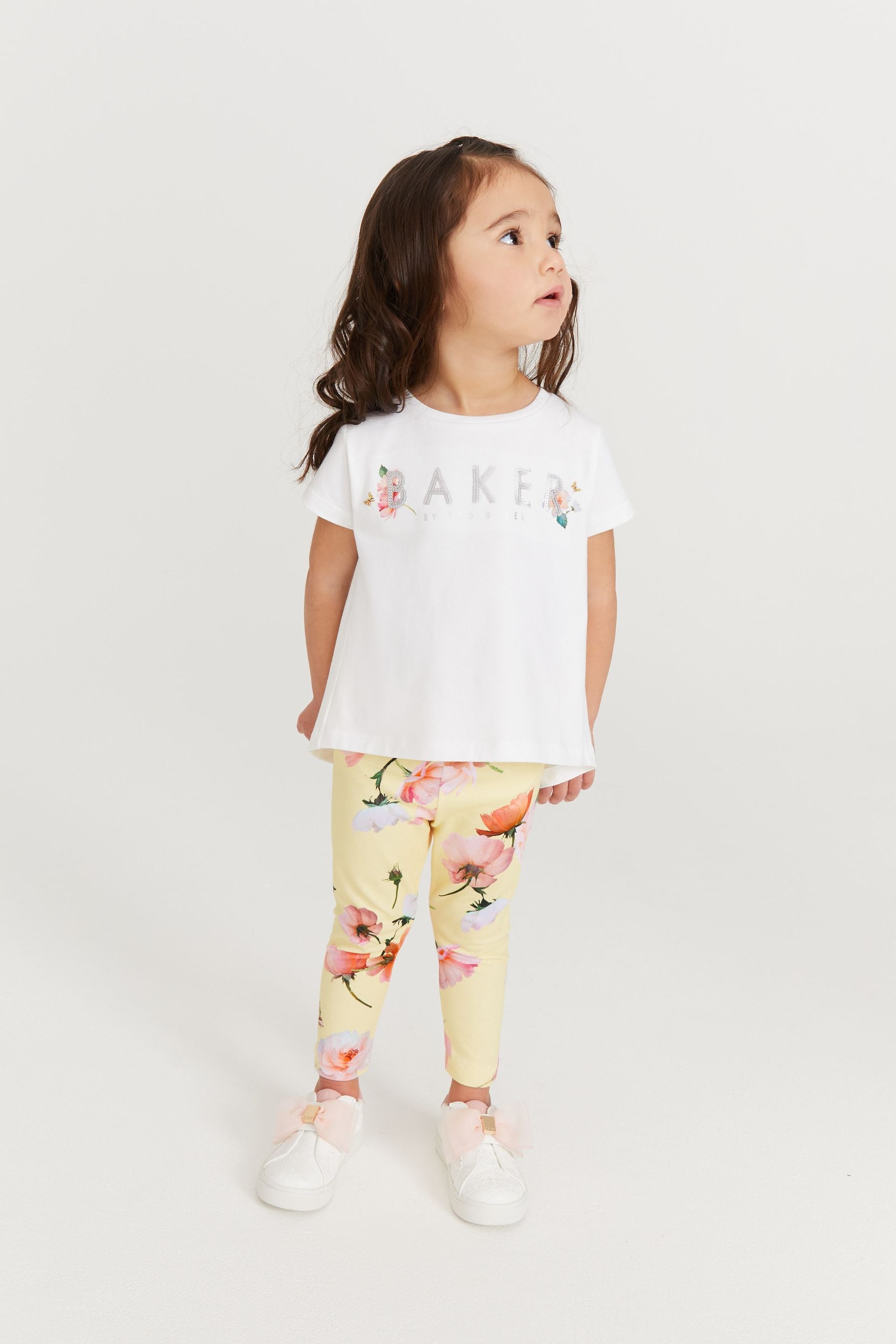 Yellow Baker by Ted Baker Yellow Floral Legging And T-Shirt Set