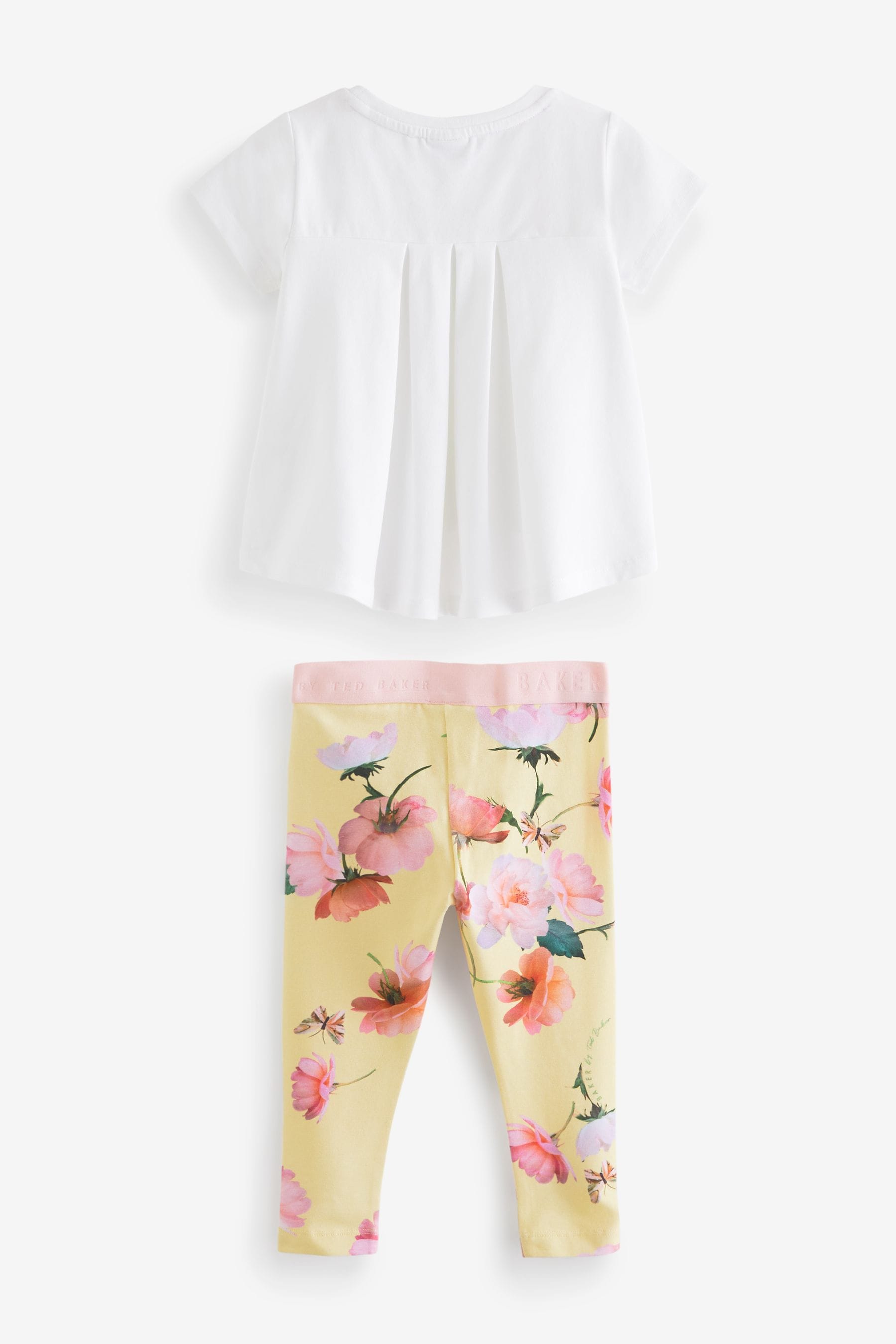 Yellow Baker by Ted Baker Yellow Floral Legging And T-Shirt Set