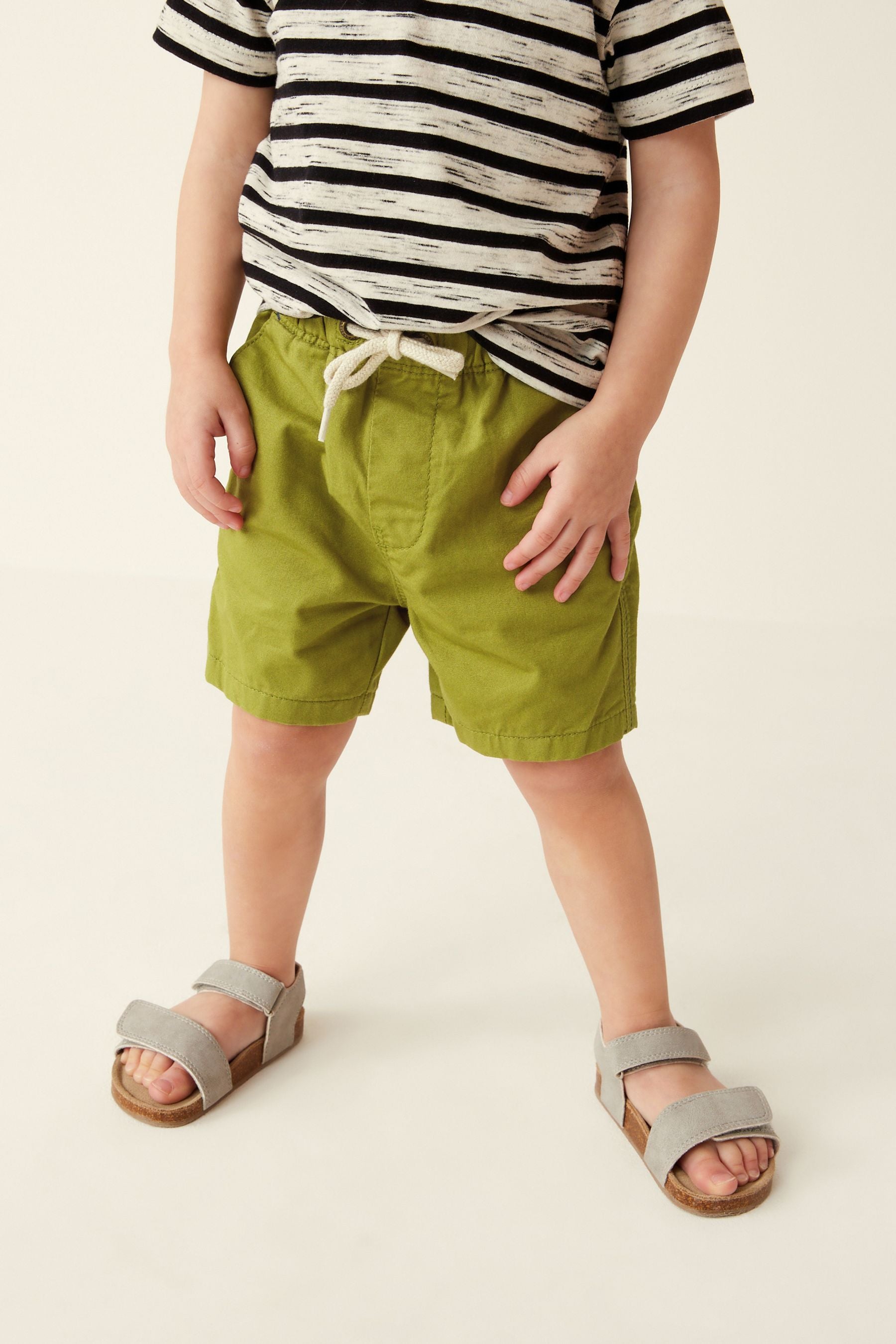 Olive Green Pull-On Shorts (3mths-7yrs)