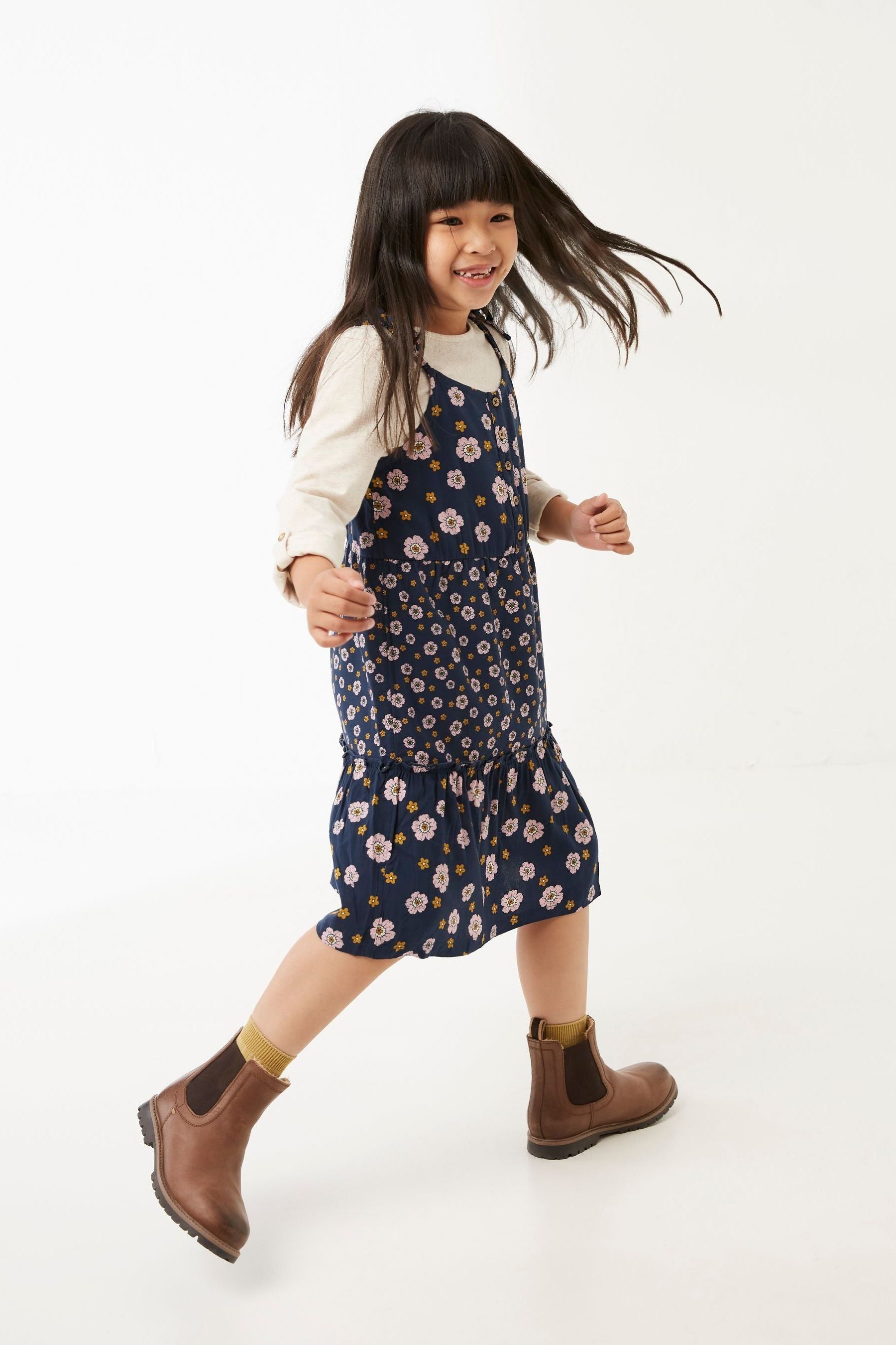 Blue FatFace Blue Hope Mixed Floral Dress