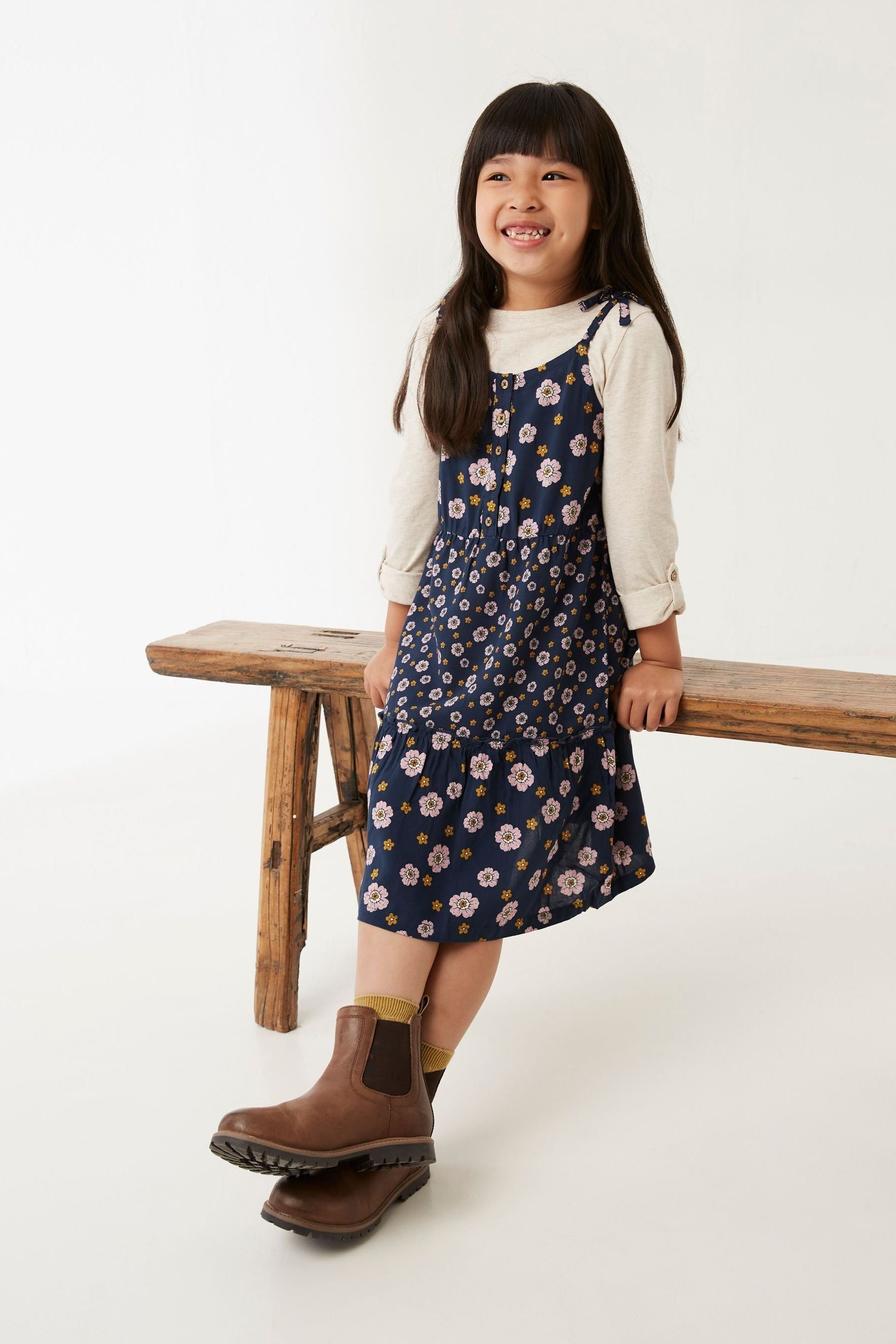 Blue FatFace Blue Hope Mixed Floral Dress