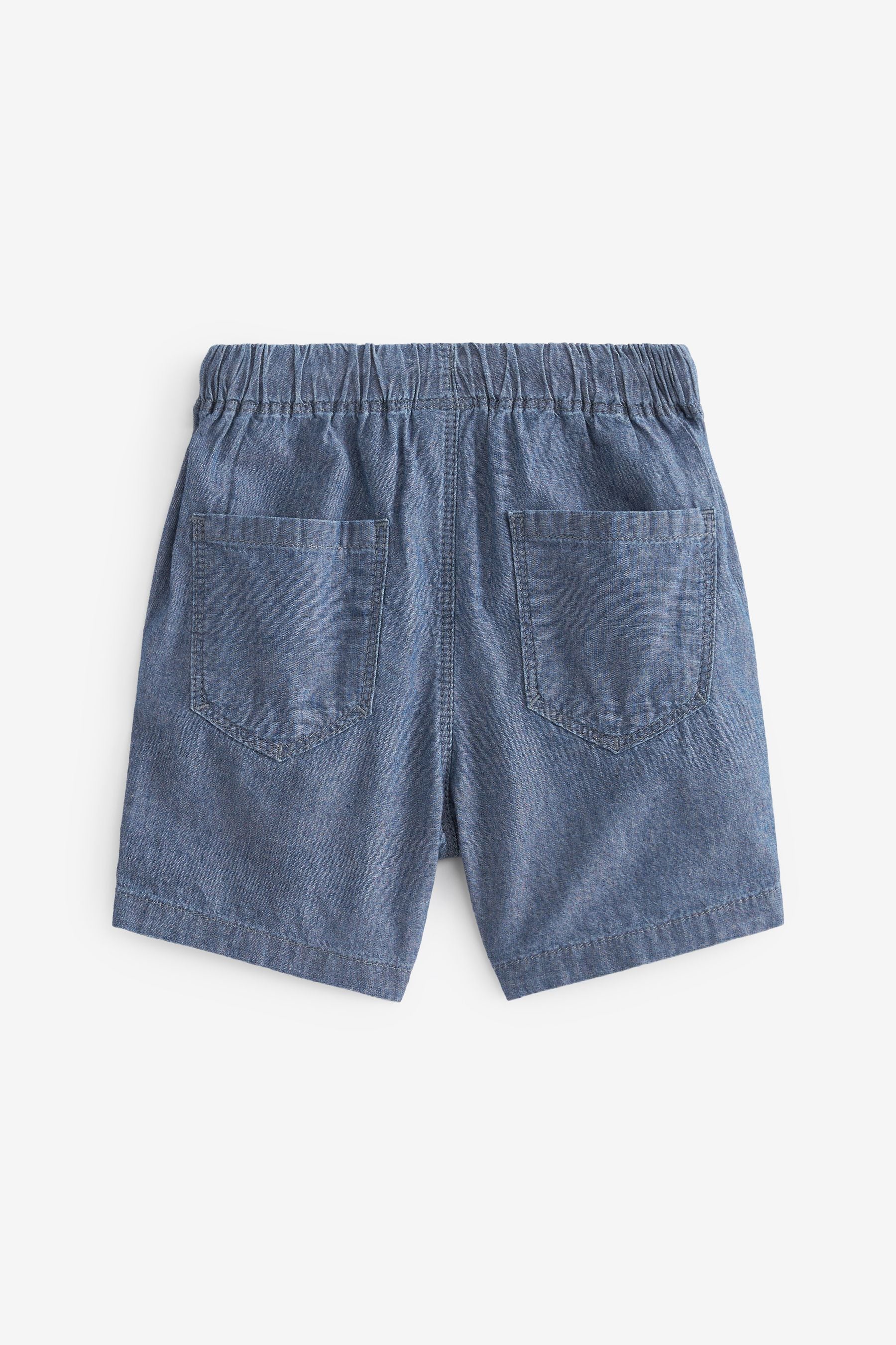 Chambray Blue Pull-On Shorts (3mths-7yrs)