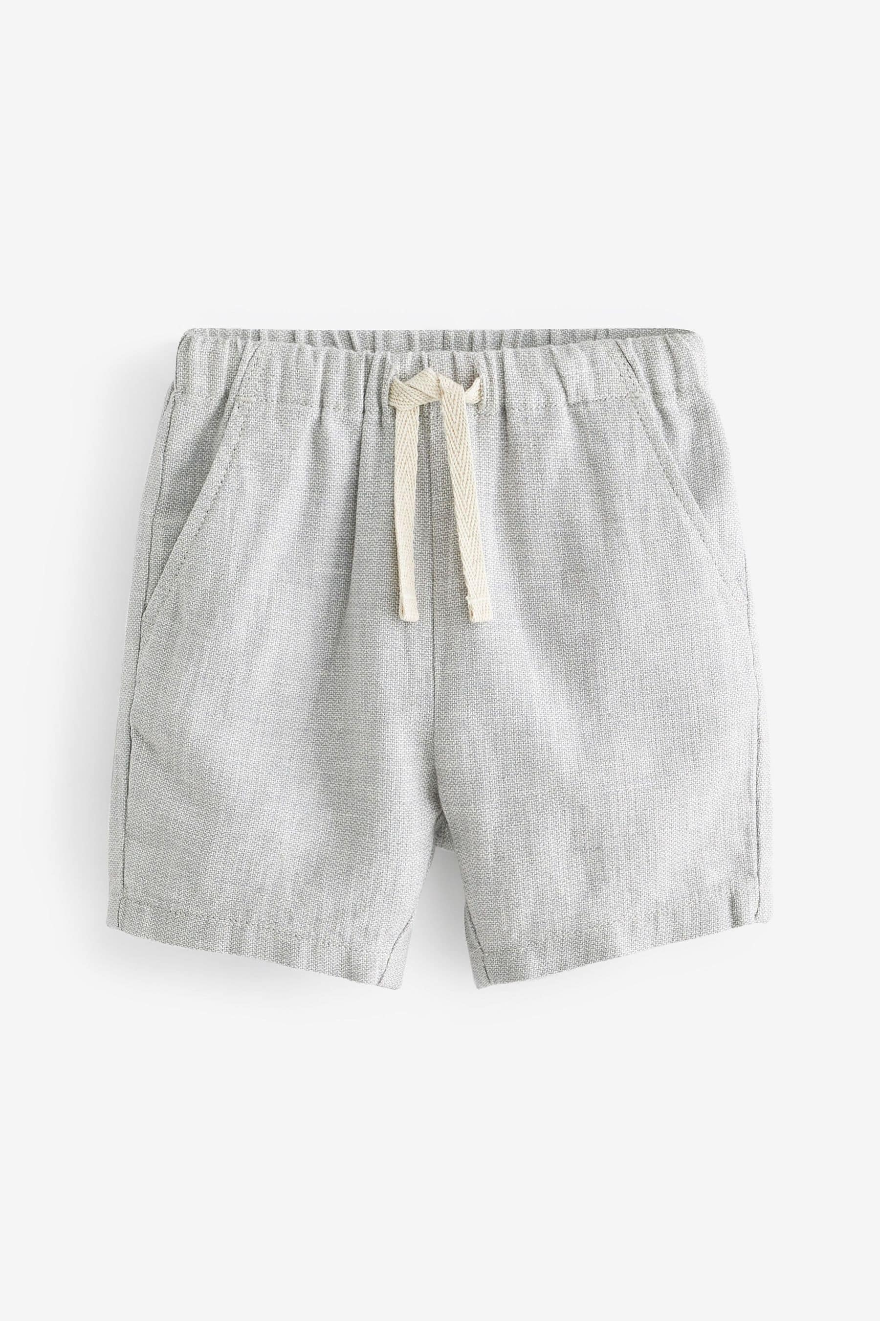 Grey Linen Blend Shorts (3mths-7yrs)