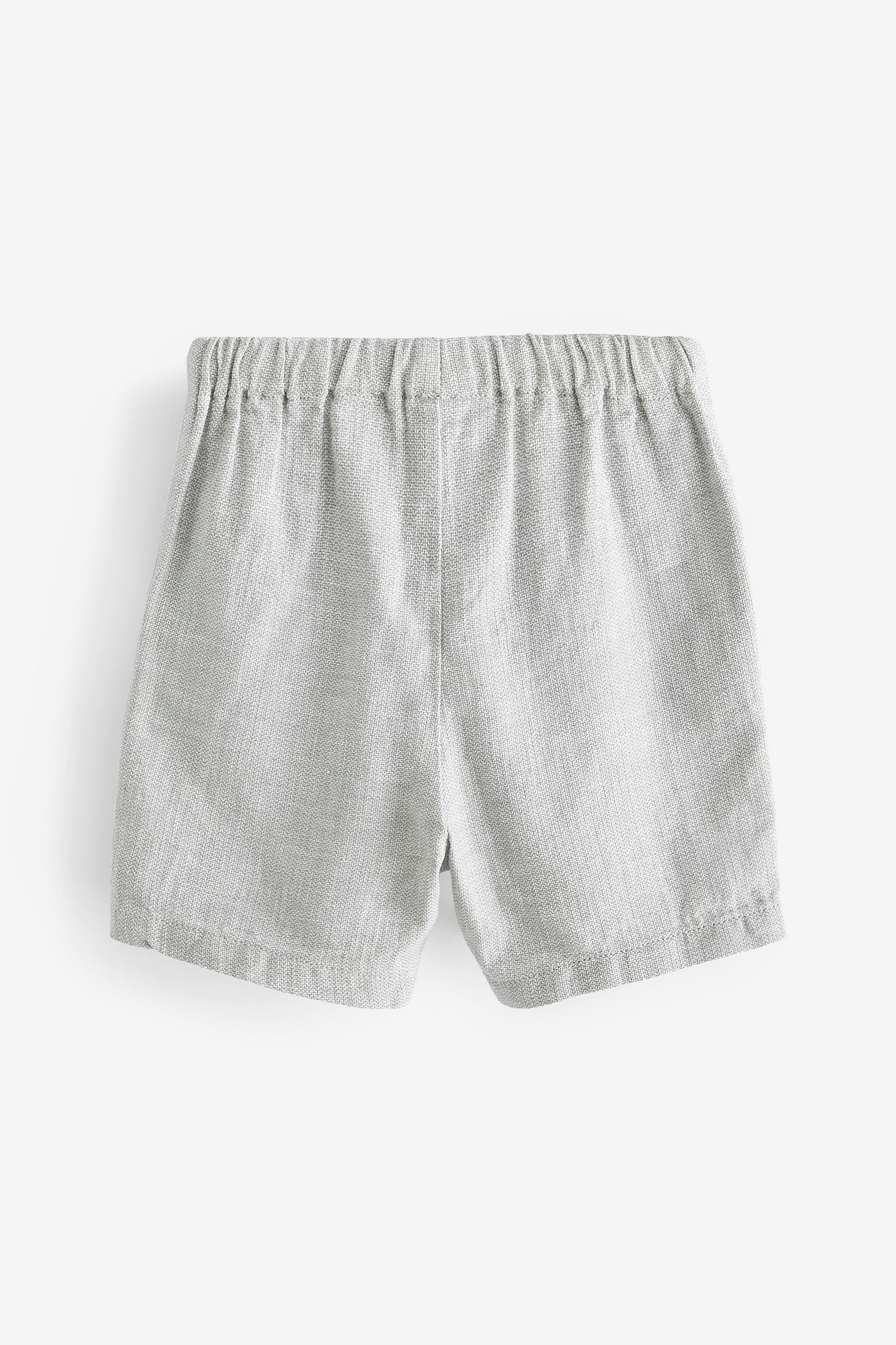 Grey Linen Blend Shorts (3mths-7yrs)