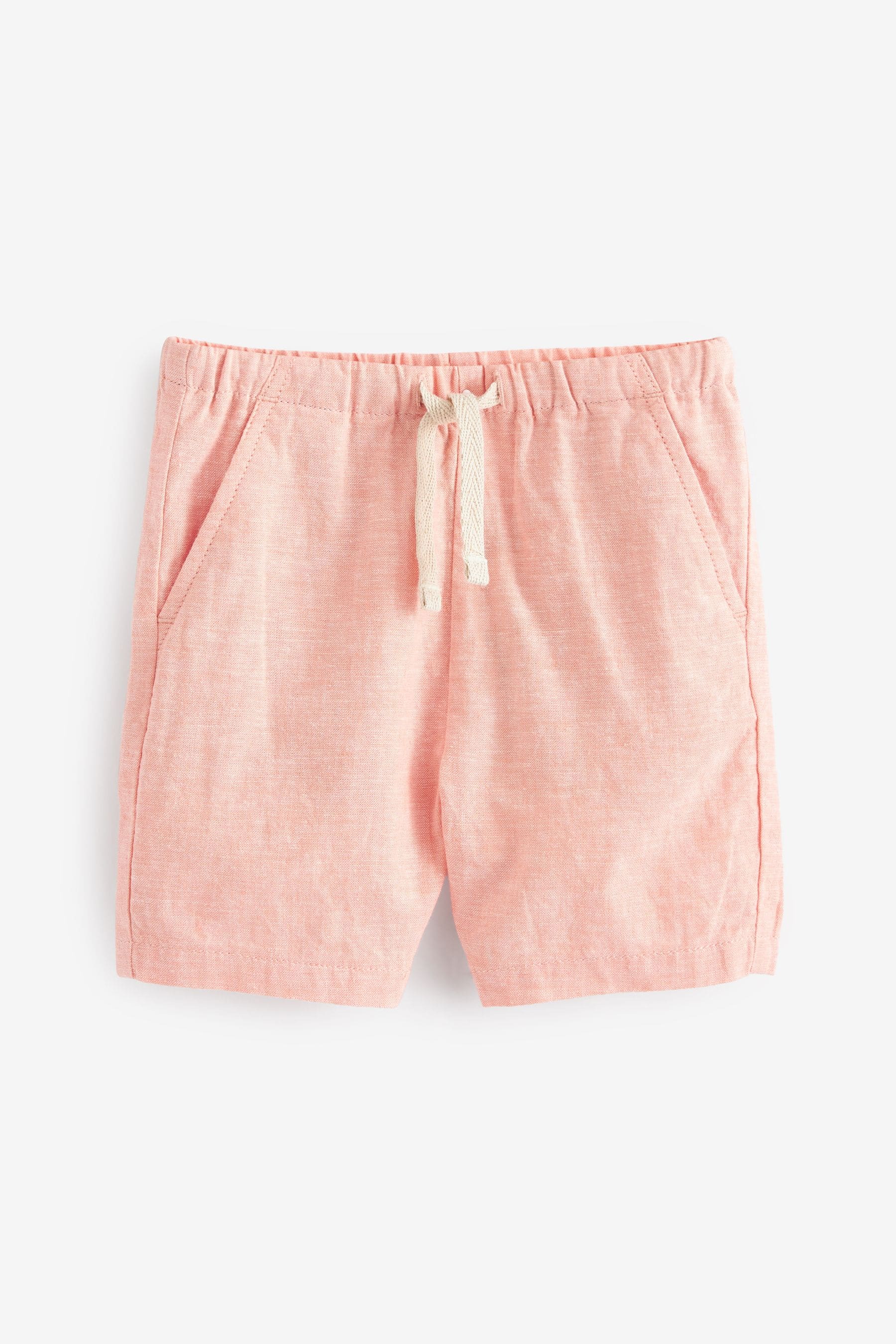 Pink Linen Blend Shorts (3mths-7yrs)