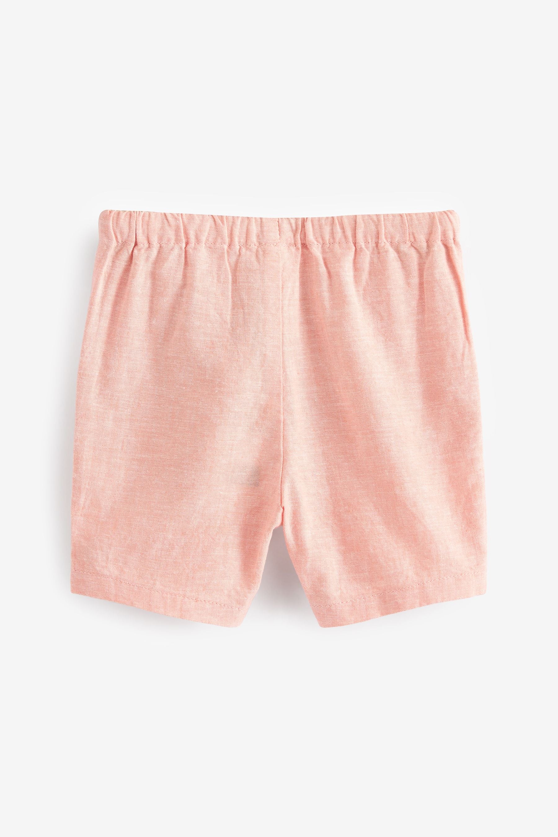 Pink Linen Blend Shorts (3mths-7yrs)