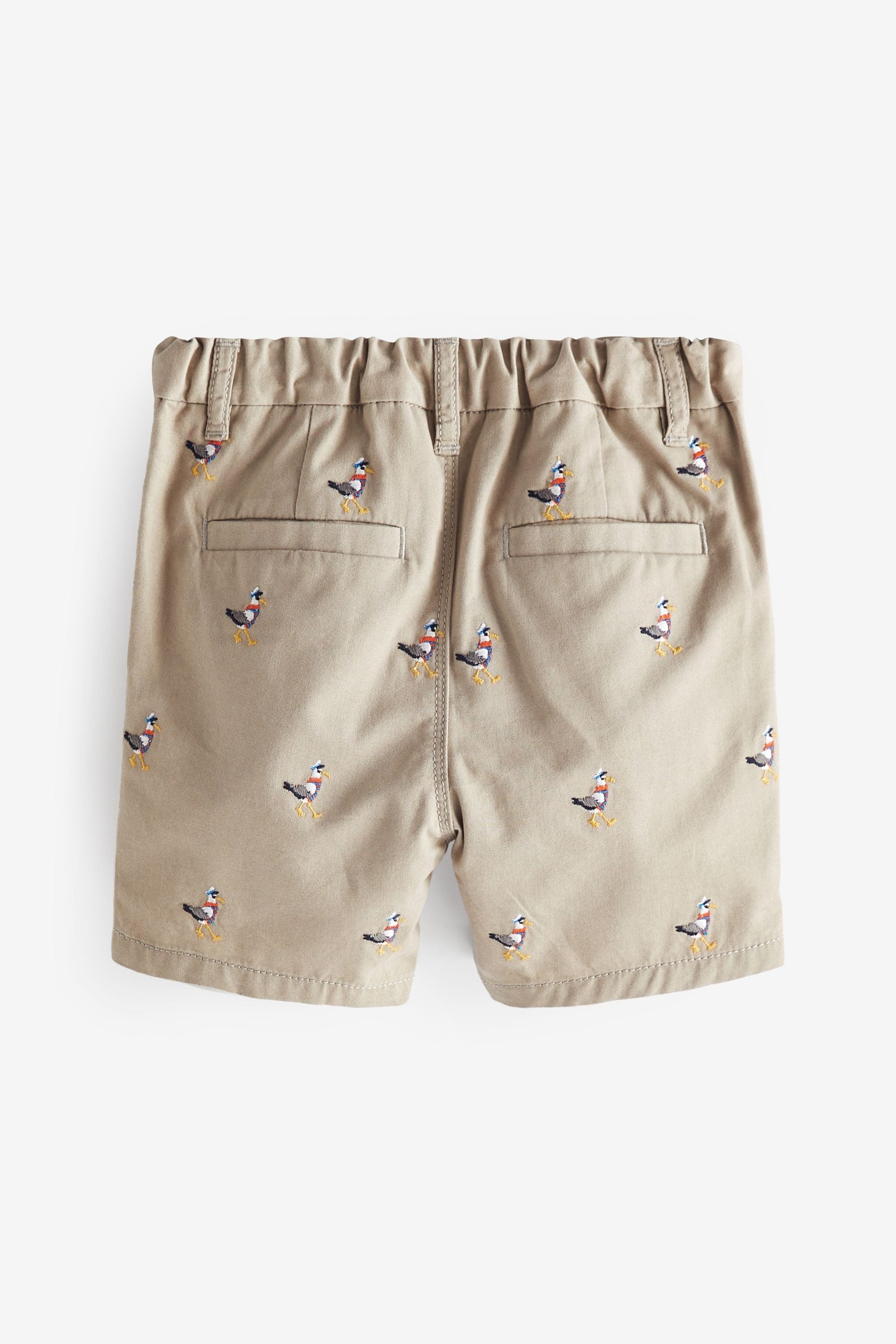 Stone Seagull Embroidered Chino Shorts (3mths-7yrs)