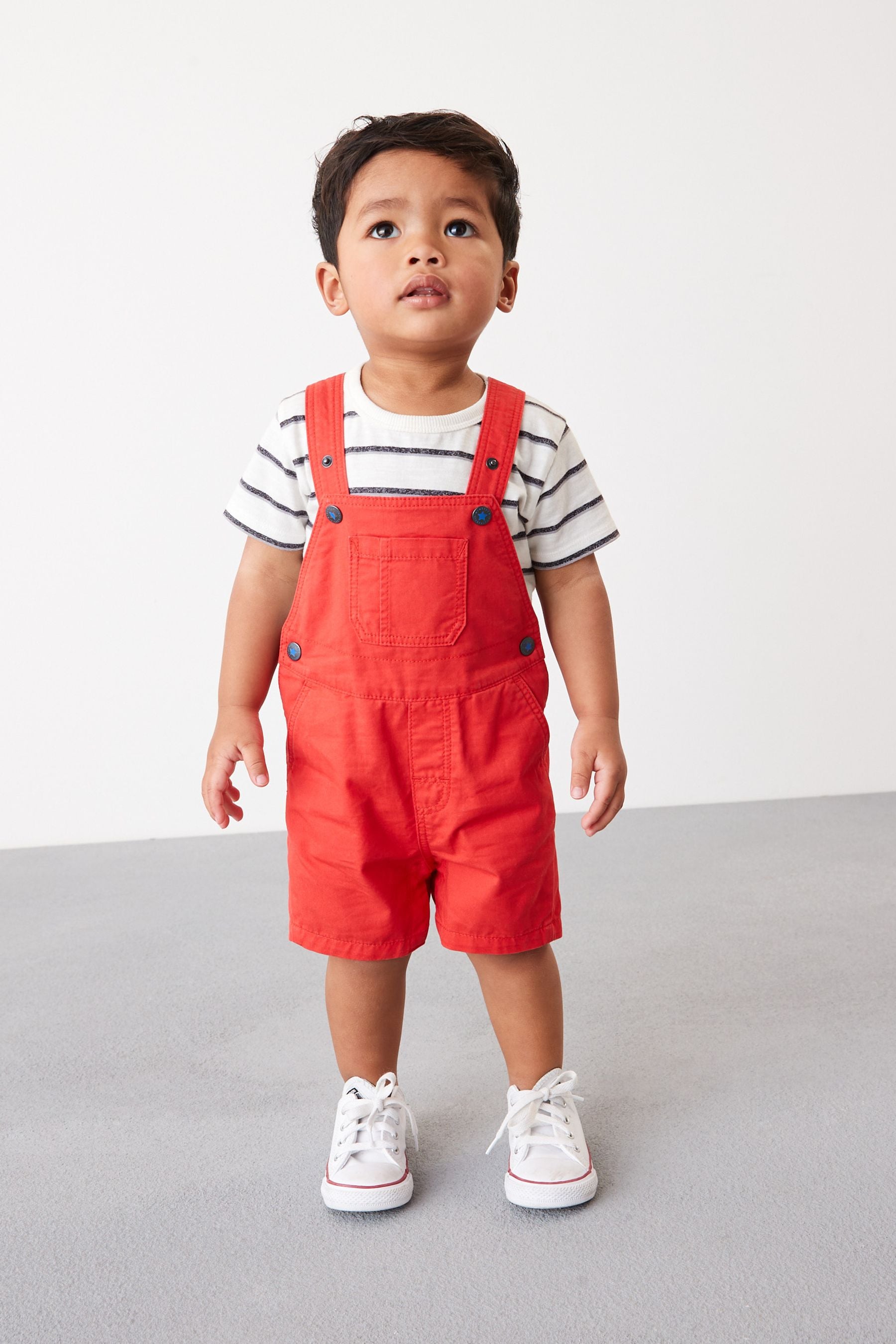 Red Dungaree (3mths-7yrs)