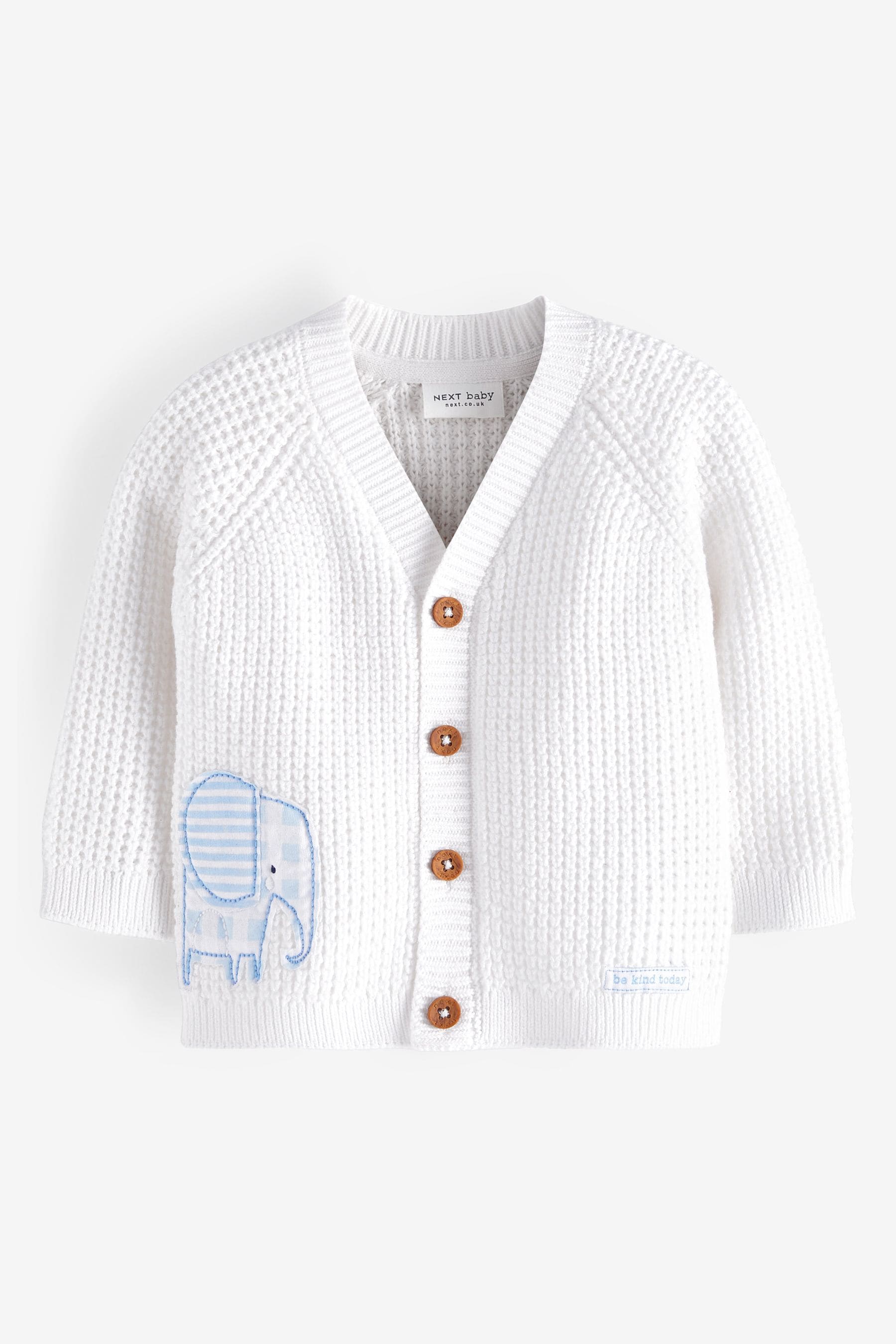 White Elephant Knitted Baby Cardigan (0mths-2yrs)