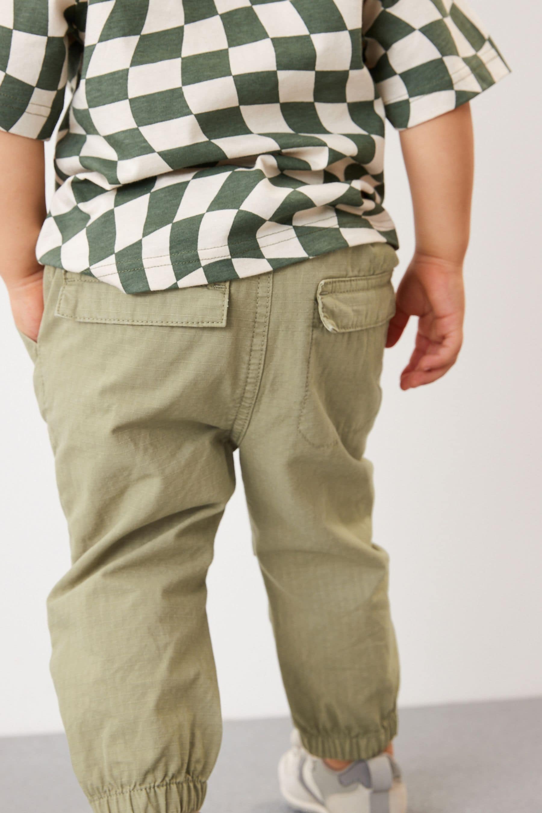 Khaki Green Pull-On Utility Trousers (3mths-7yrs)