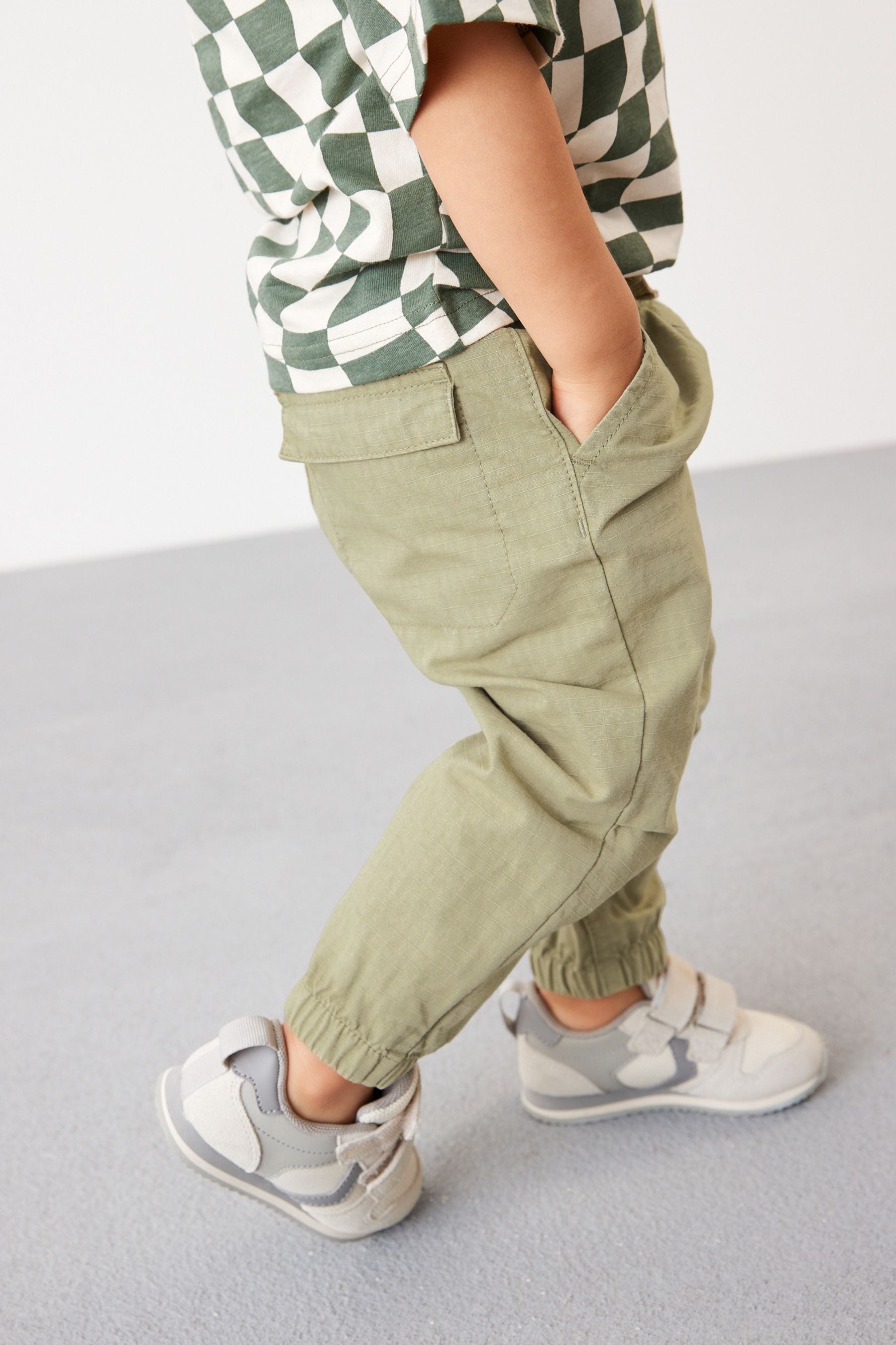 Khaki Green Pull-On Utility Trousers (3mths-7yrs)