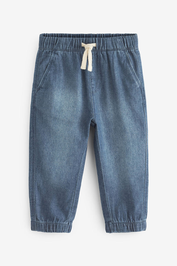 Mid Blue Lightweight Pull-On Jeans (3mths-7yrs)