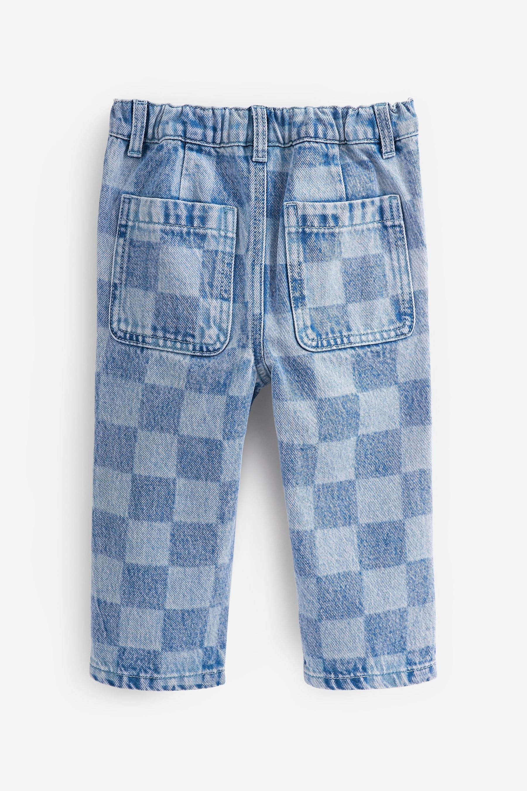 Light Blue Denim Checkerboard Jeans (3mths-7yrs)