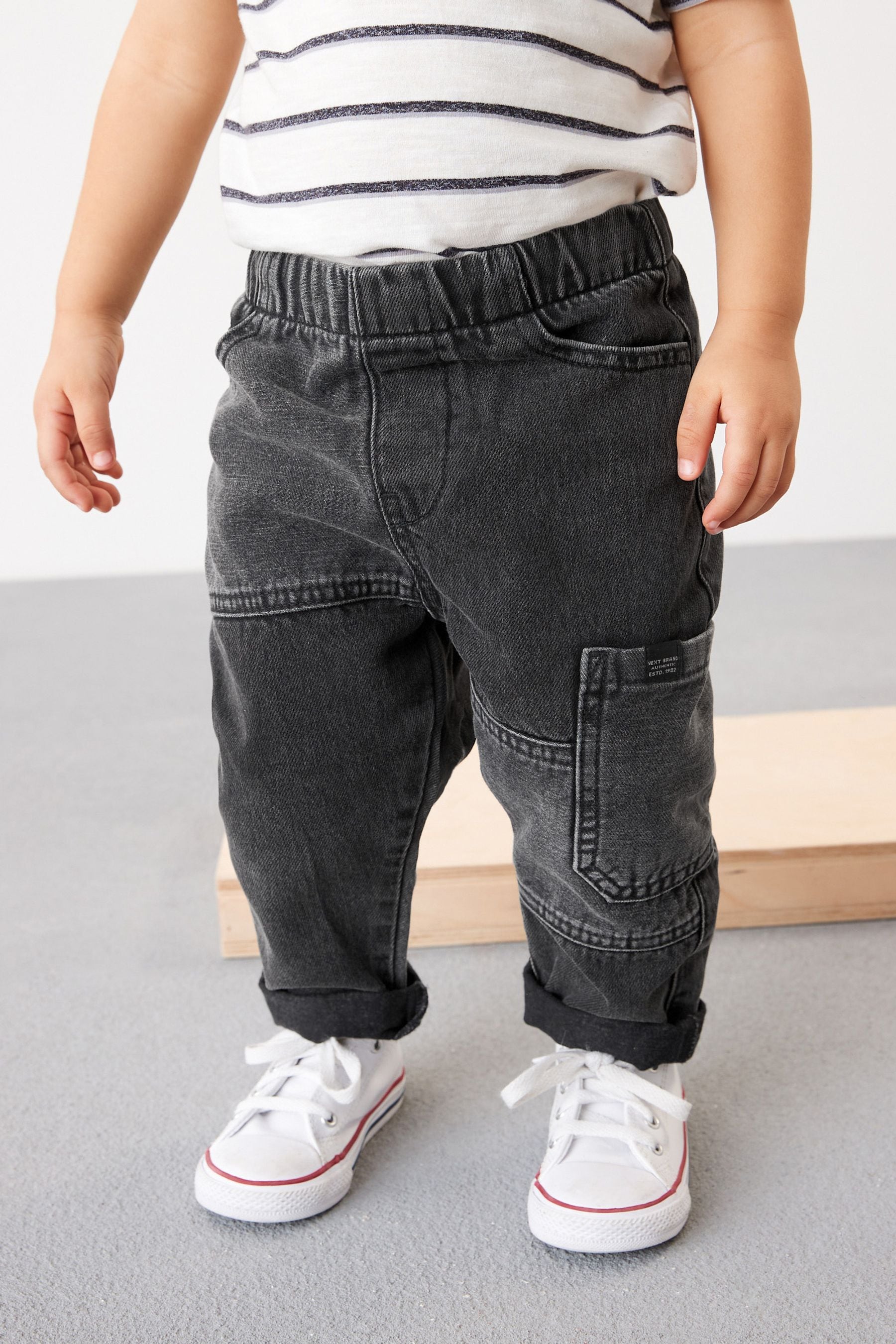 Black Denim Utility Jeans (3mths-7yrs)