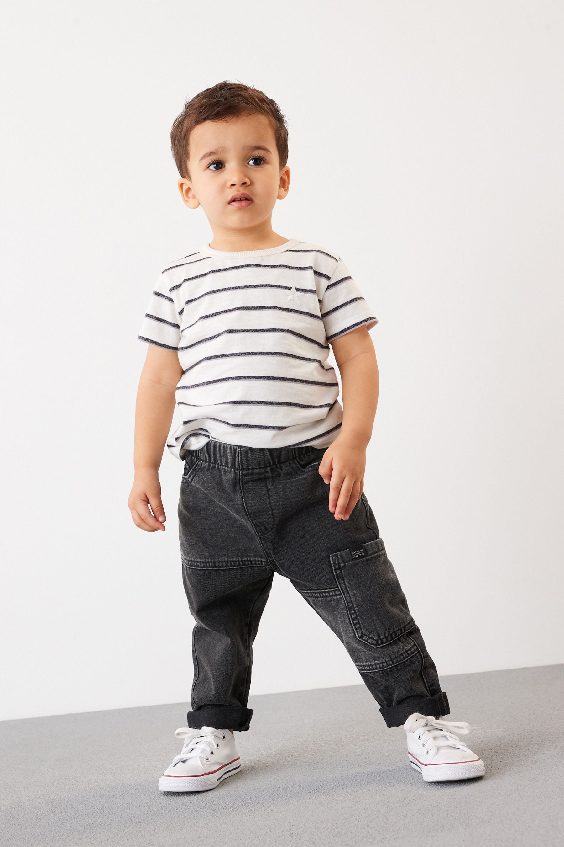 Black Denim Utility Jeans (3mths-7yrs)