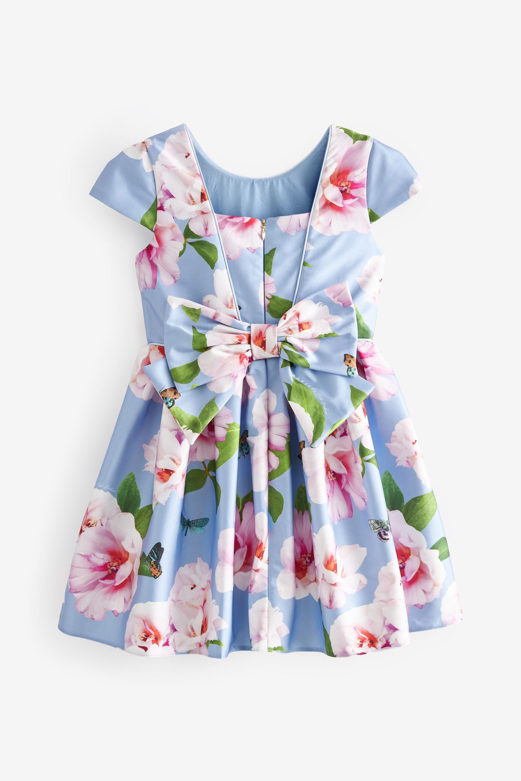 Blue Baker by Ted Baker Blue Floral Satin Dress