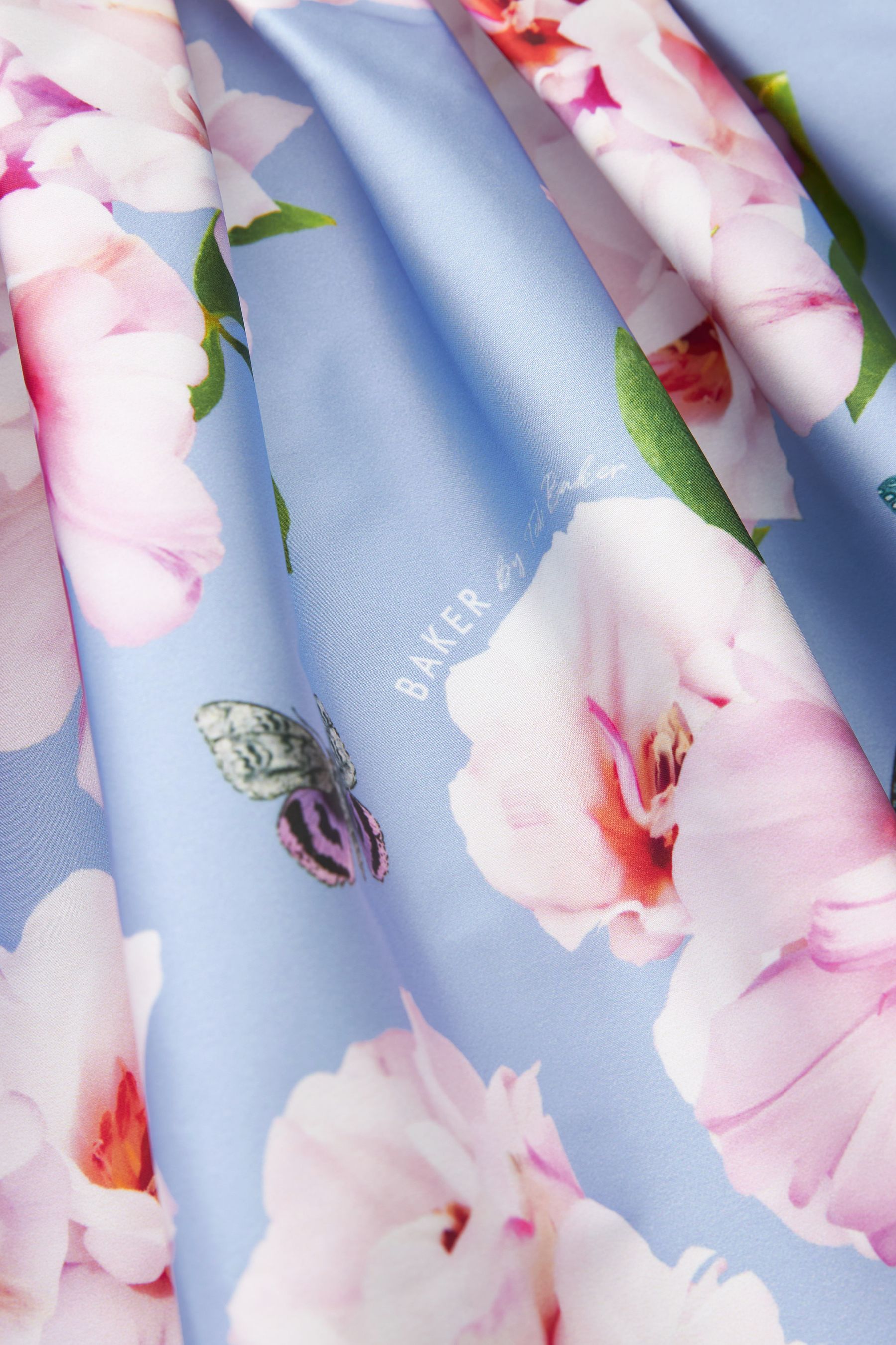 Blue Baker by Ted Baker Blue Floral Satin Dress