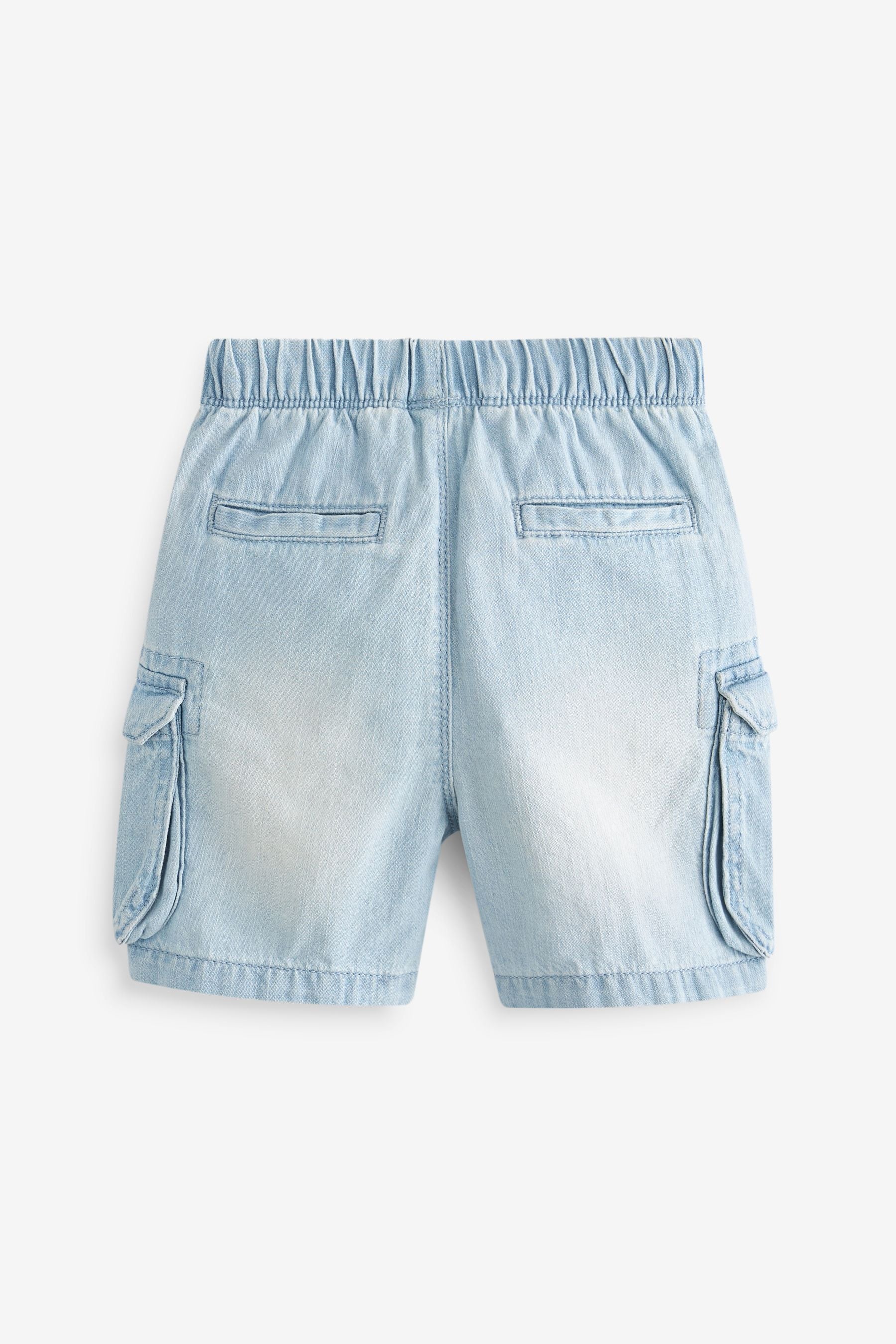 Light Blue Denim Cargo Shorts (3mths-7yrs)