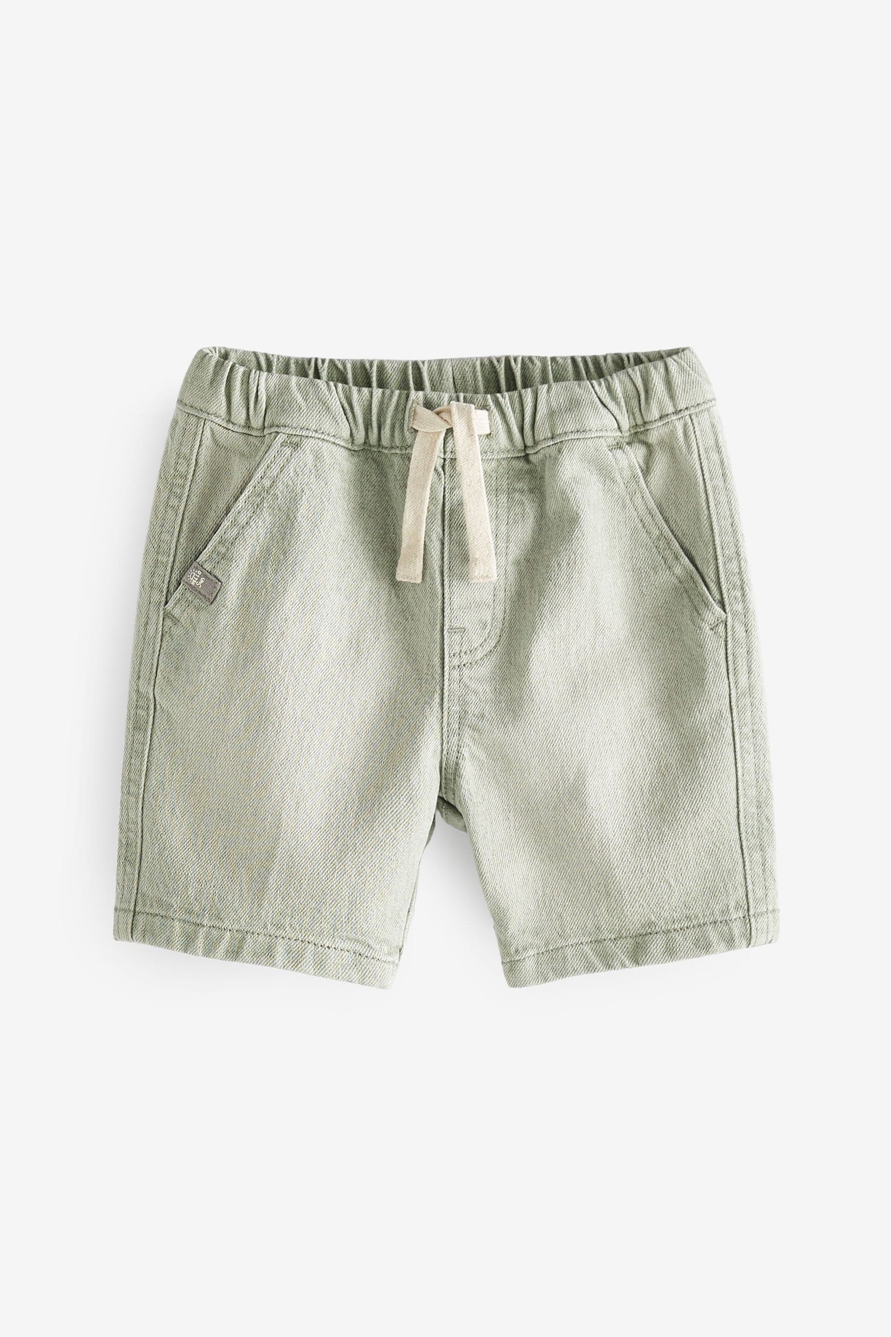 Khaki Green Denim Pull on Shorts (3mths-7yrs)