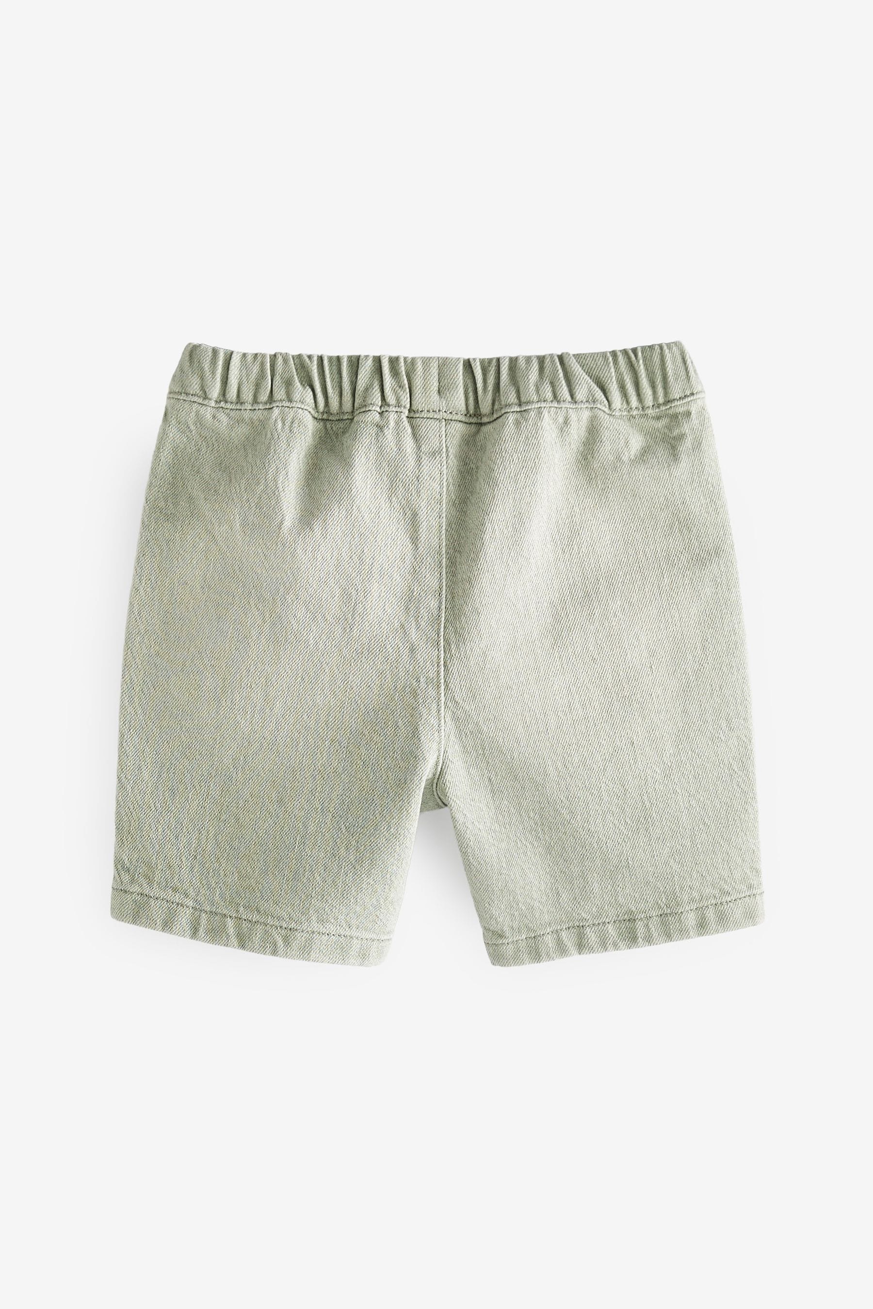 Khaki Green Denim Pull on Shorts (3mths-7yrs)