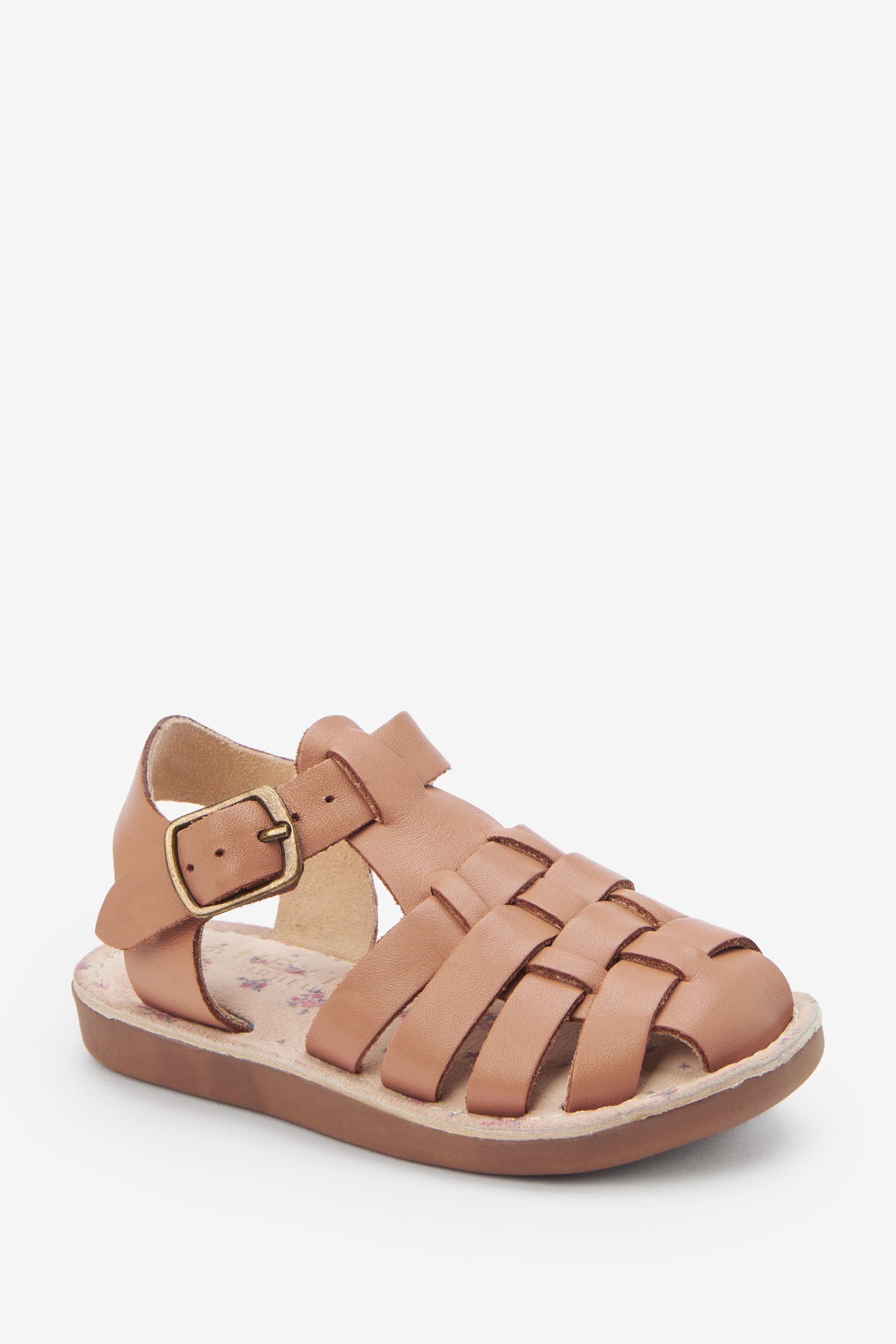 Tan Brown Fisherman Leather Sandals