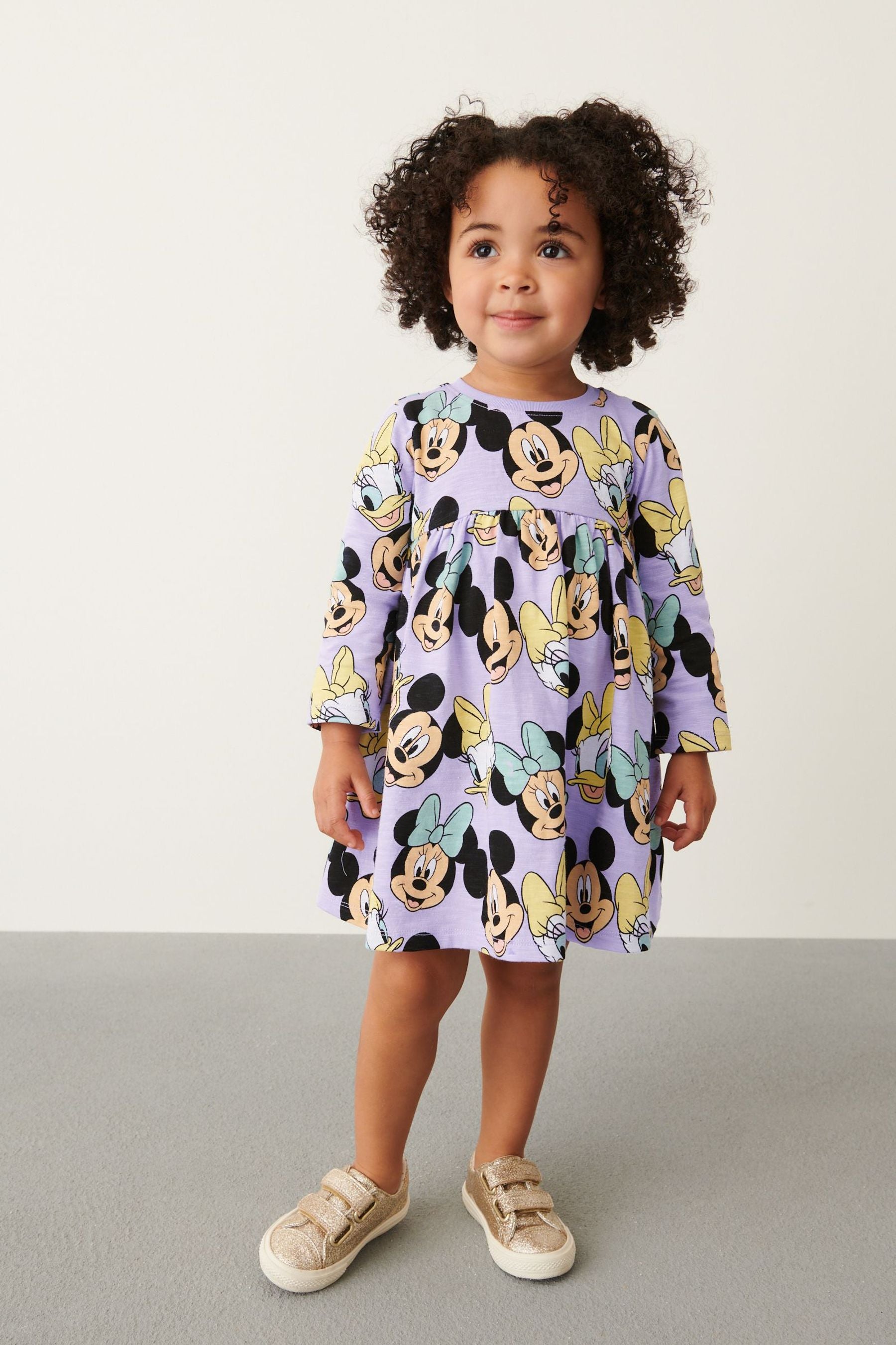 Lilac Disney Long Sleeve Jersey Dress (3mths-7yrs)