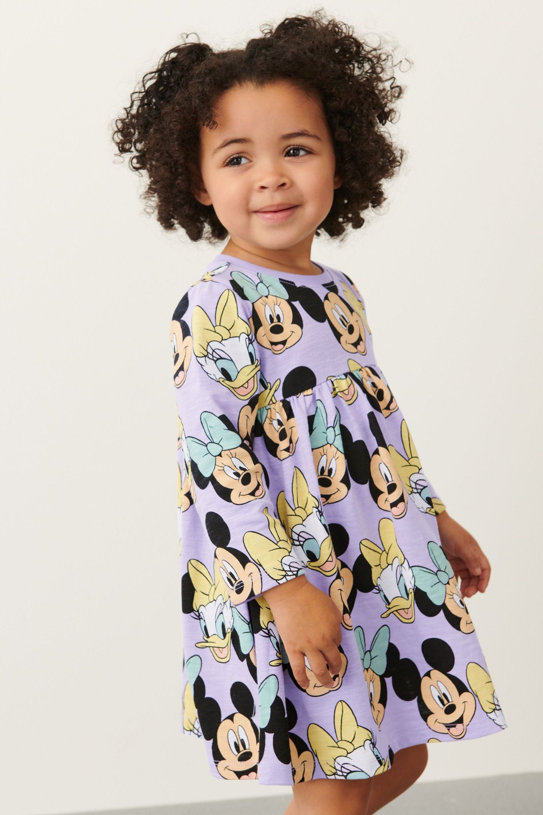 Lilac Disney Long Sleeve Jersey Dress (3mths-7yrs)