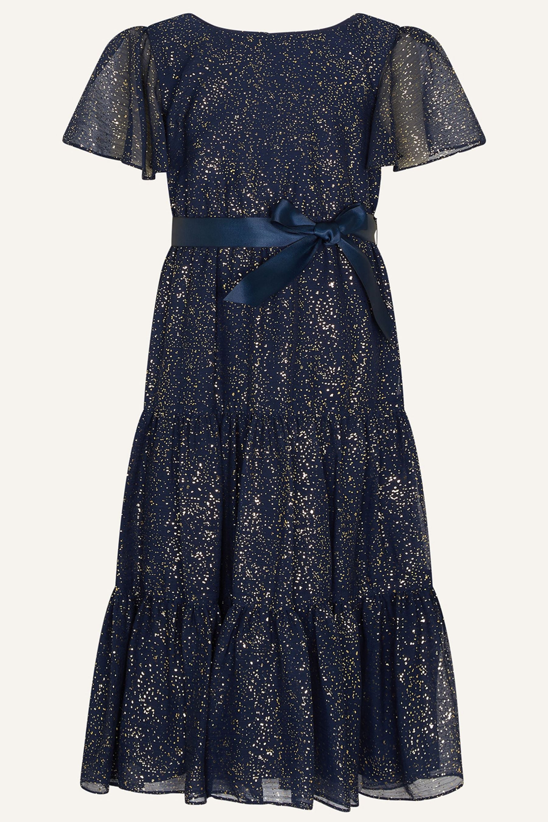 Blue Monsoon Blue Foil Tiered Maxi Dress