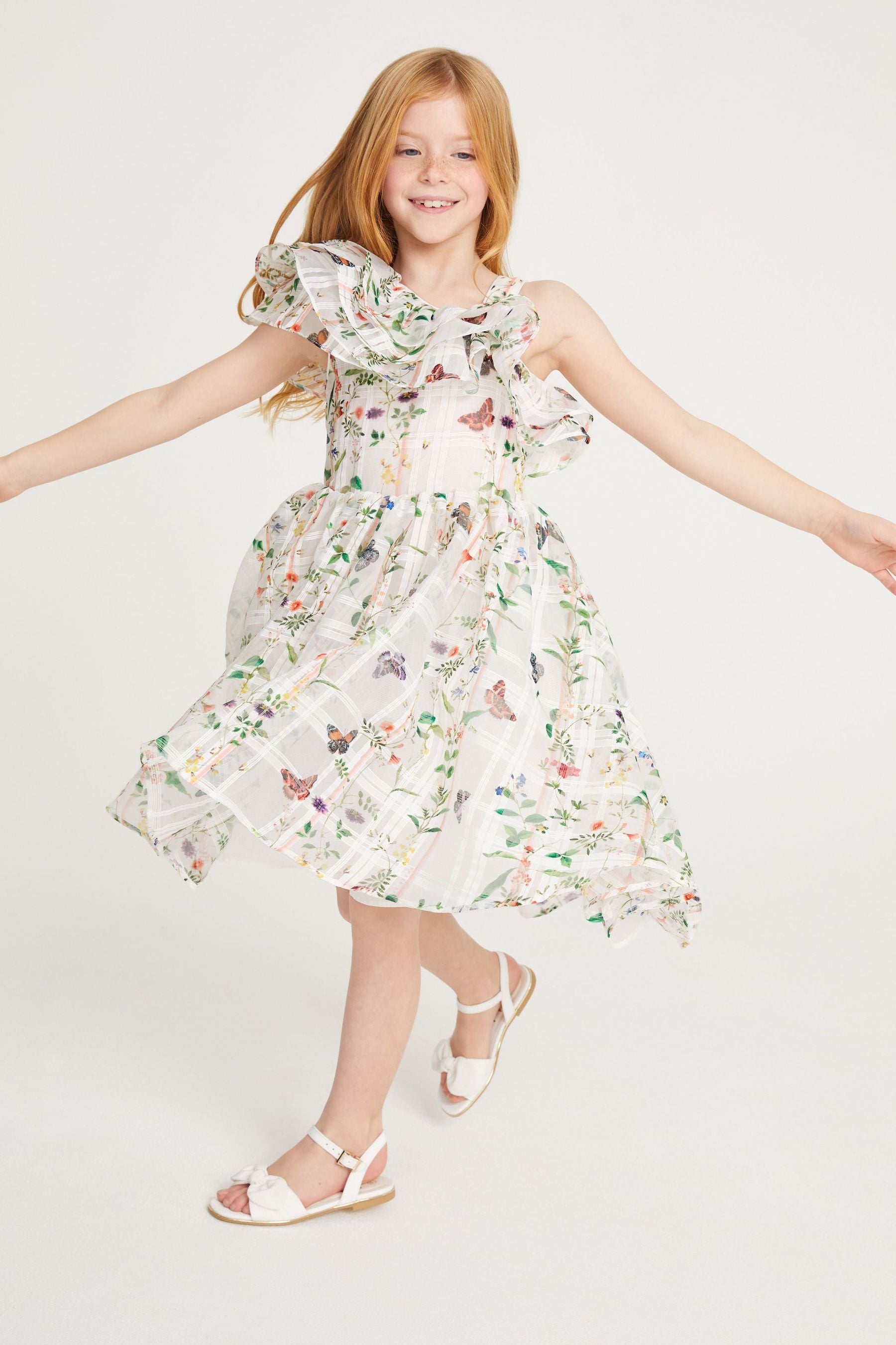 White Baker by Ted Baker White Floral Burnout Dress