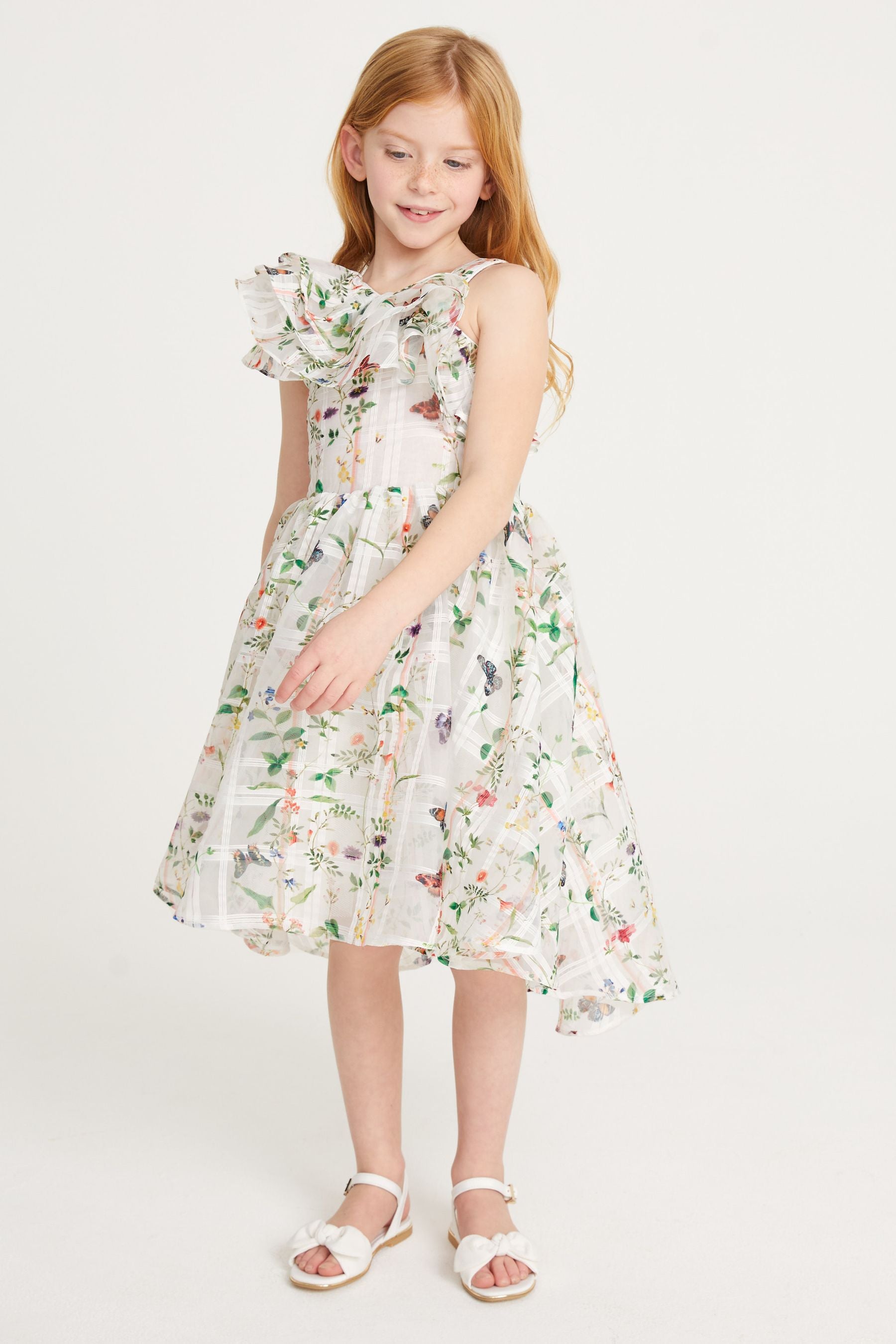 White Baker by Ted Baker White Floral Burnout Dress