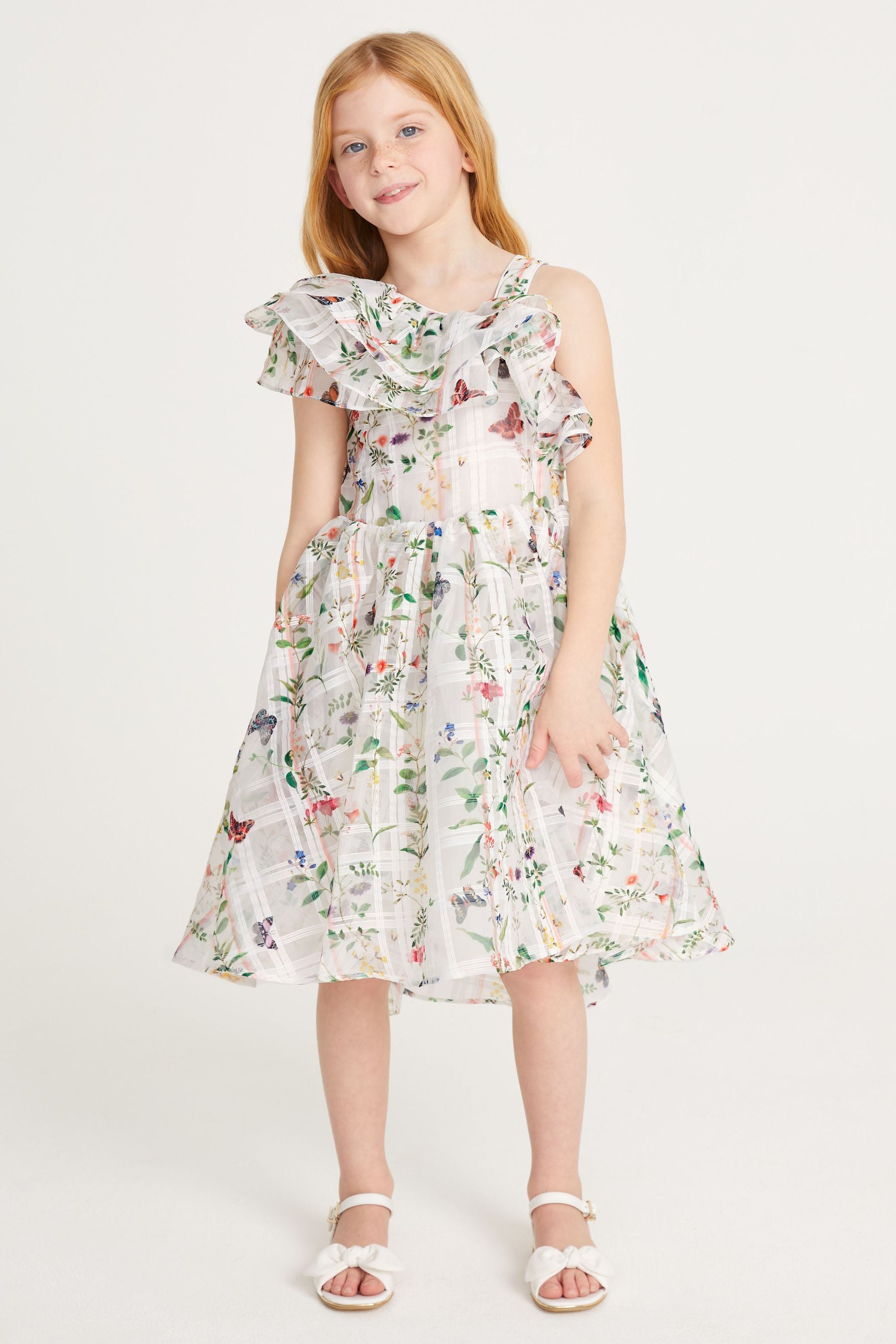 White Baker by Ted Baker White Floral Burnout Dress