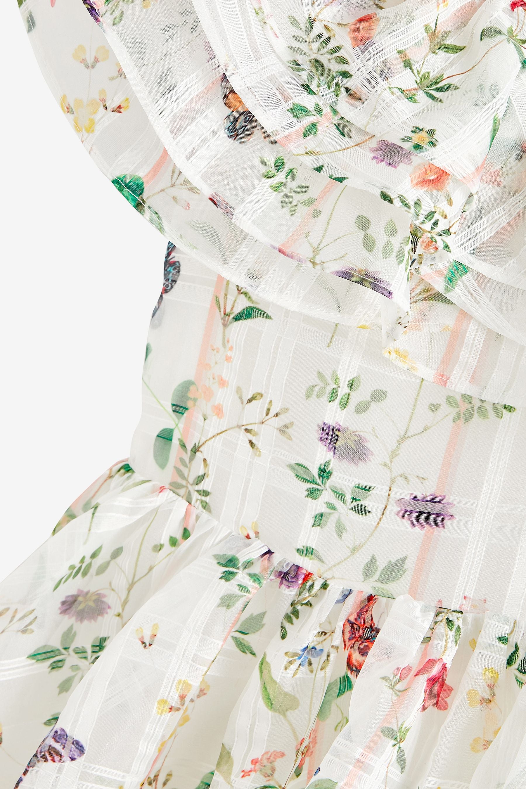 White Baker by Ted Baker White Floral Burnout Dress