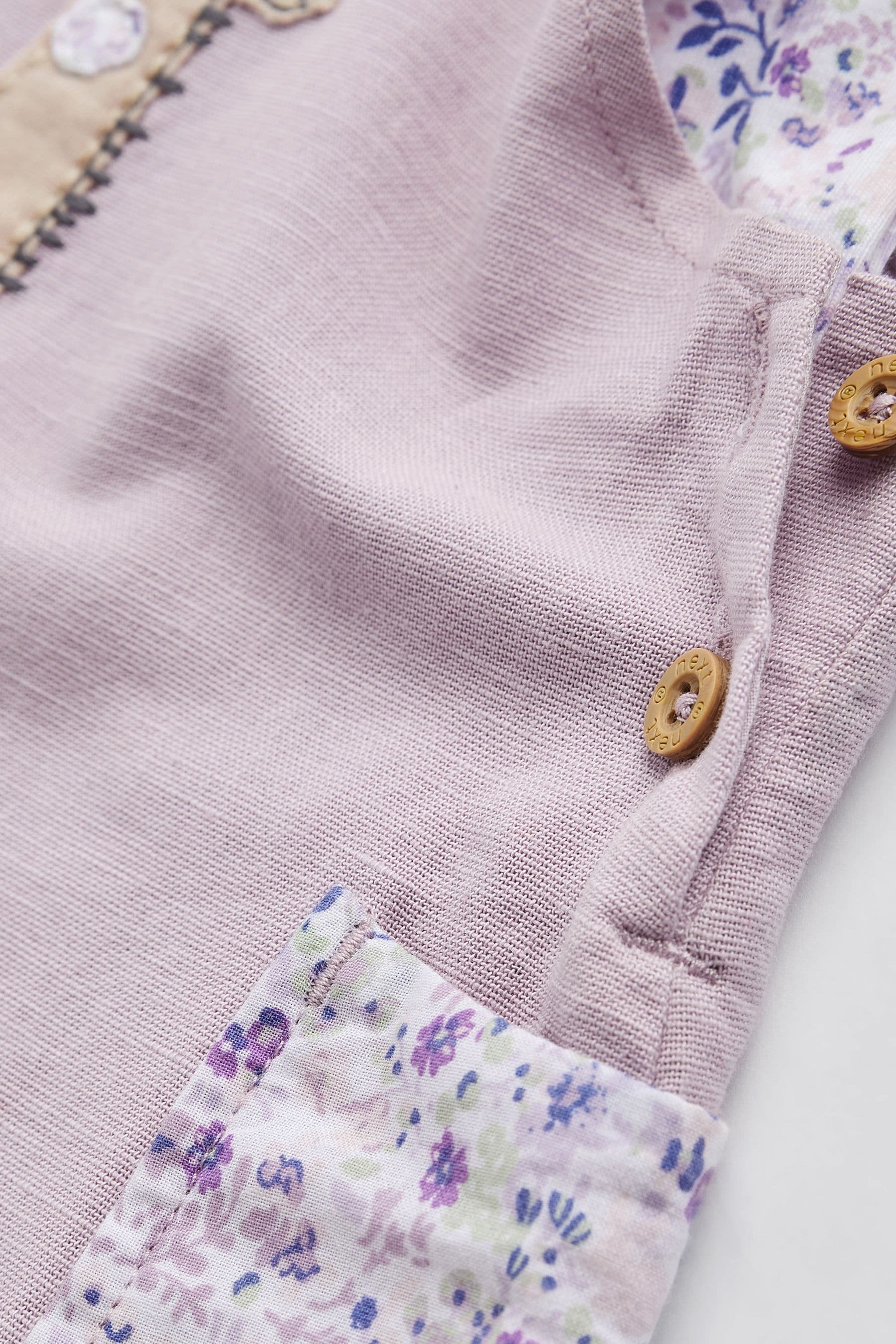 Lilac Purple Giraffe/Floral Baby Character Dungarees (0mths-2yrs)