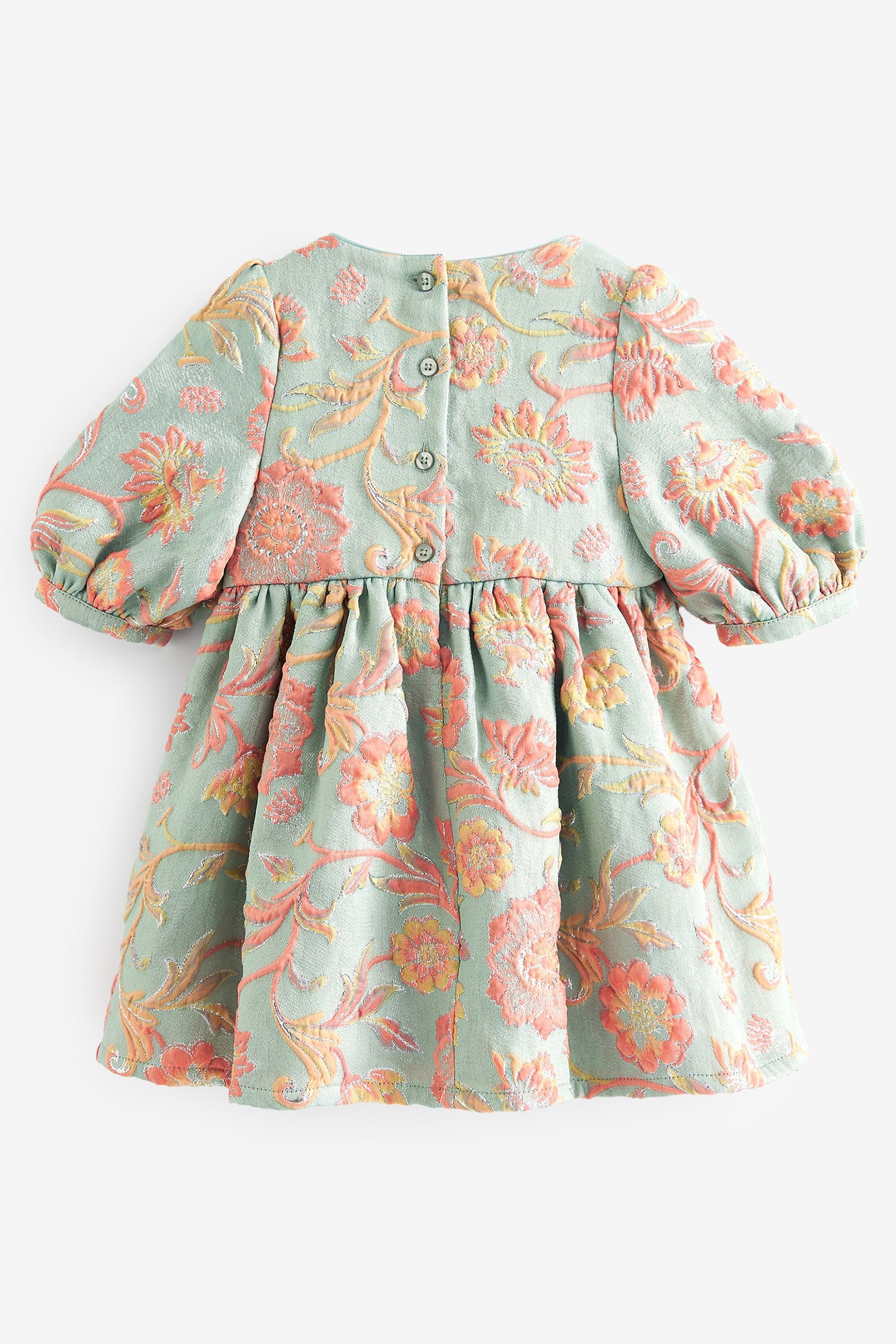 Mint Green Jacquard Party Dress (12mths-8yrs)